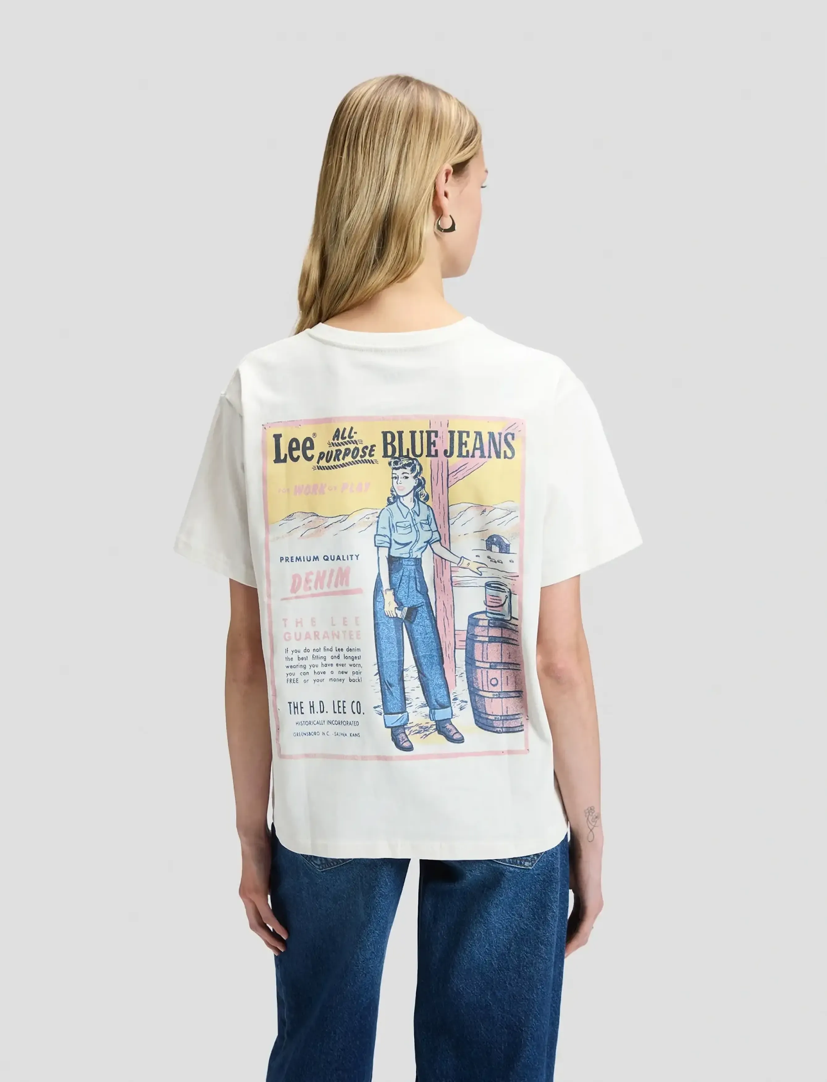 Lee Jeans - BLUE JEANS TEE - t-shirts - ecru - 4