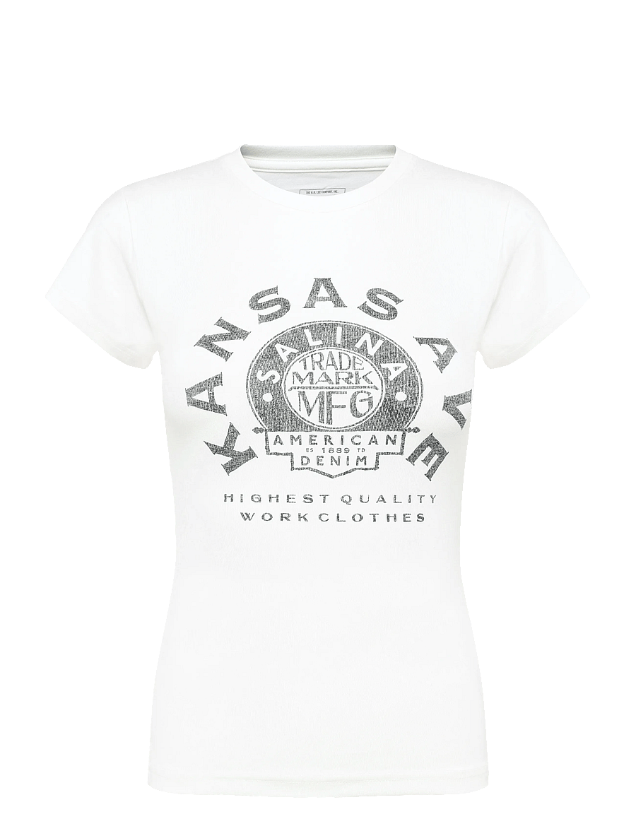 Lee Jeans - RECORD TEE - t-shirts - ecru - 1