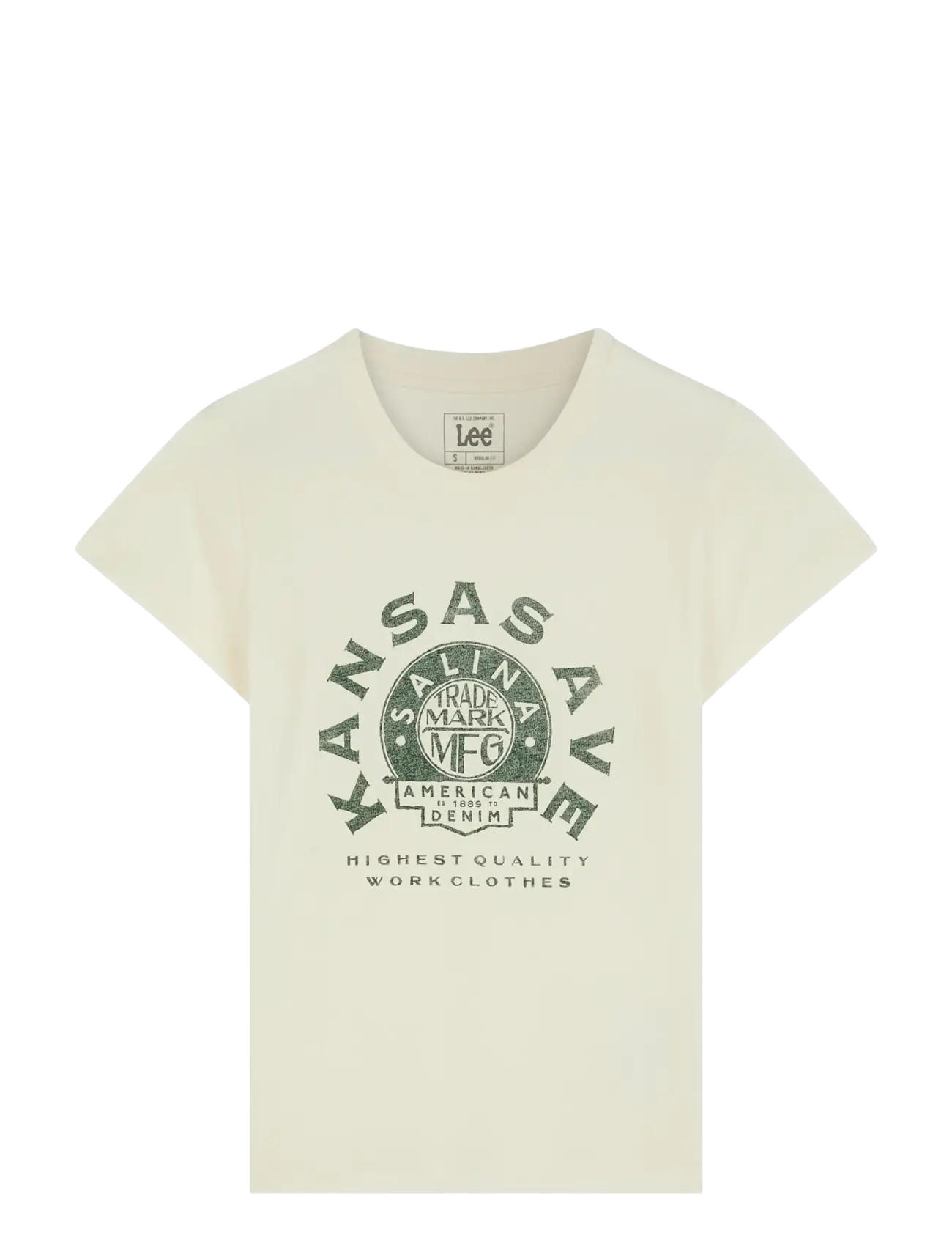 Lee Jeans RECORD TEE - T-Shirts & Tops - ECRU / cream