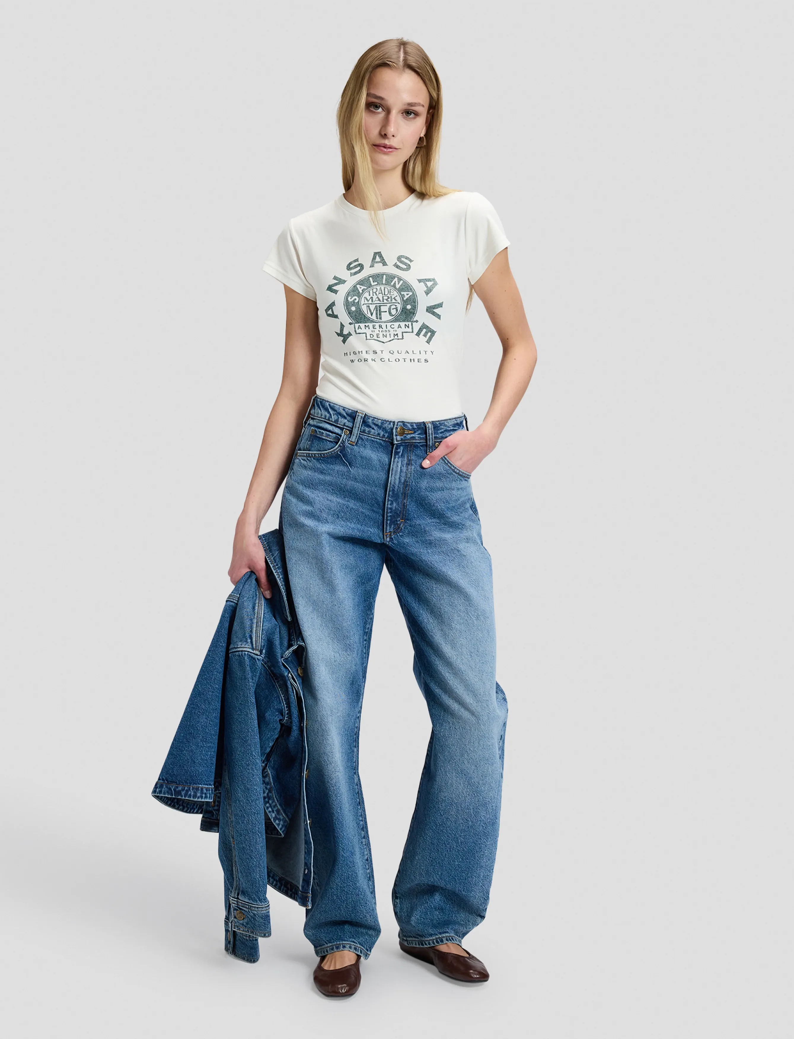 Lee Jeans - RECORD TEE - t-shirts - ecru - 3