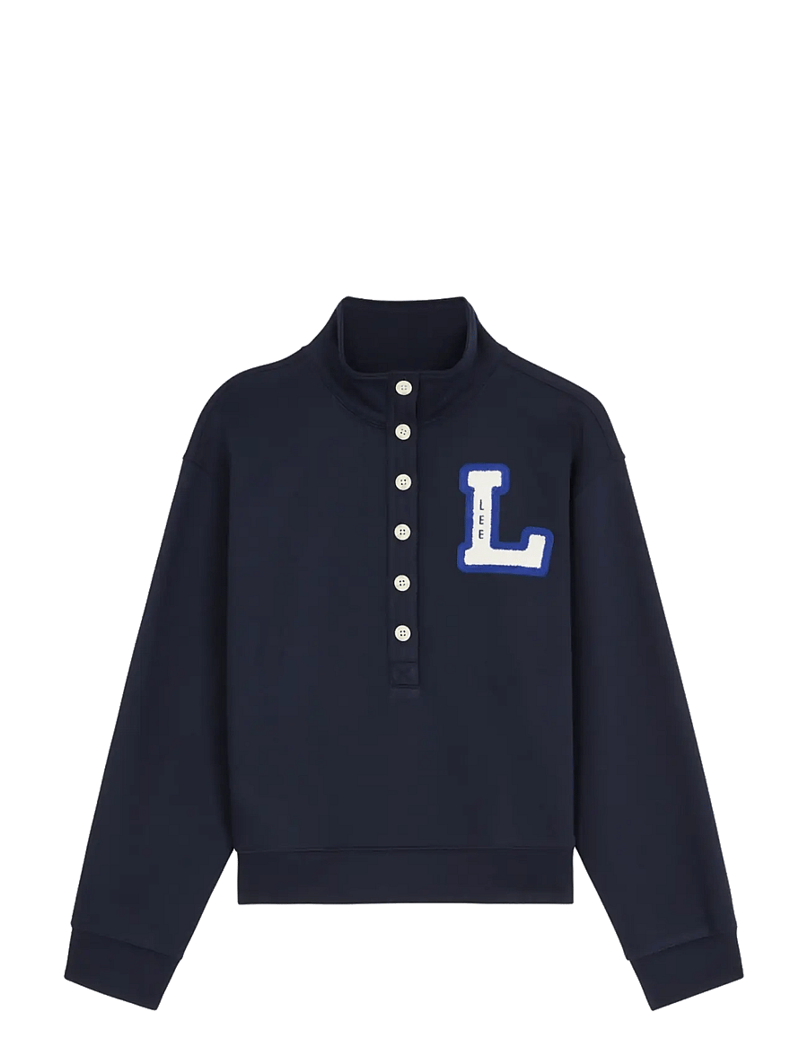 Lee Jeans - POPOVER SWEATSHIRT - sweatshirts - rivet navy - 1