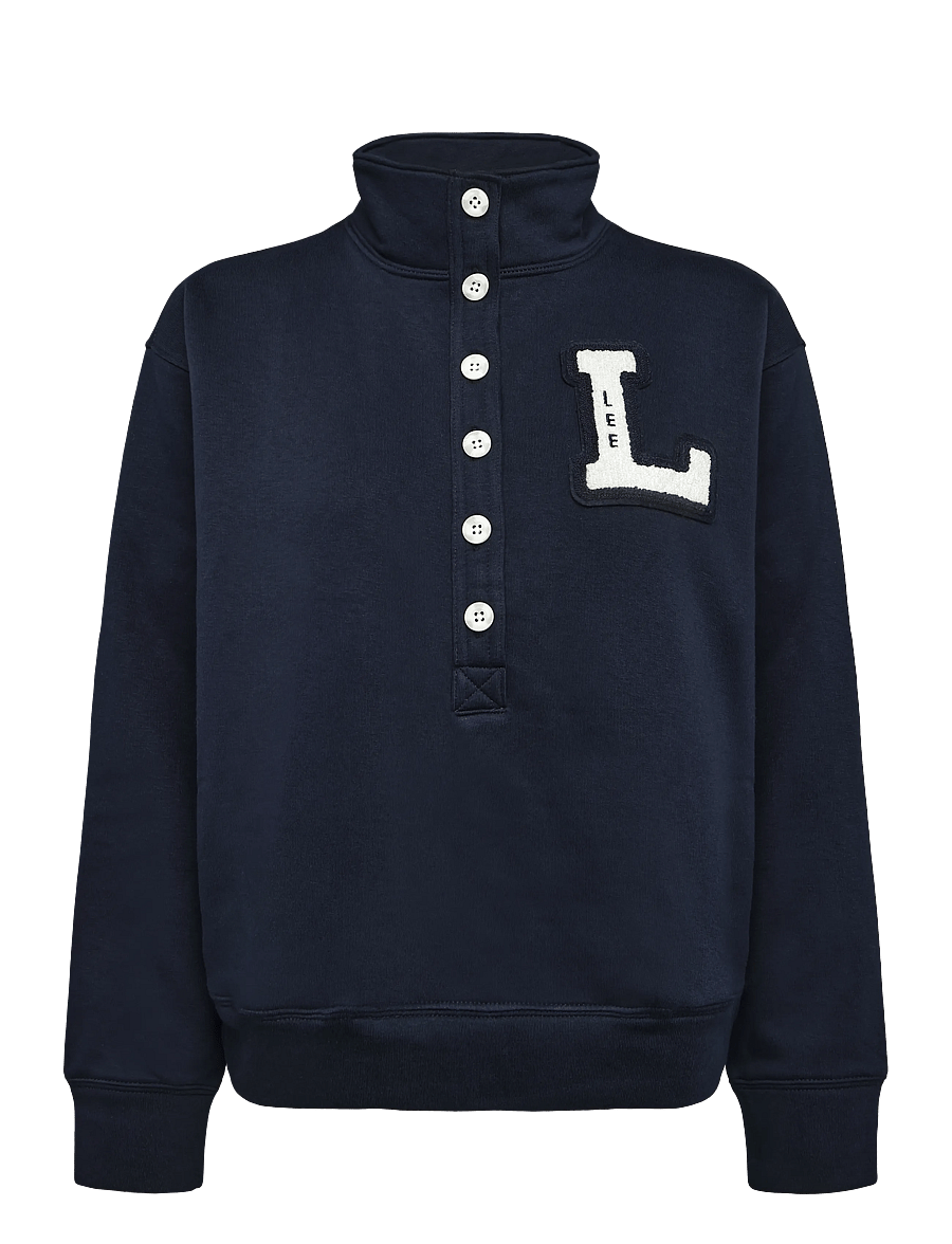 Lee Jeans - POPOVER SWEATSHIRT - everyday style - rivet navy - 1
