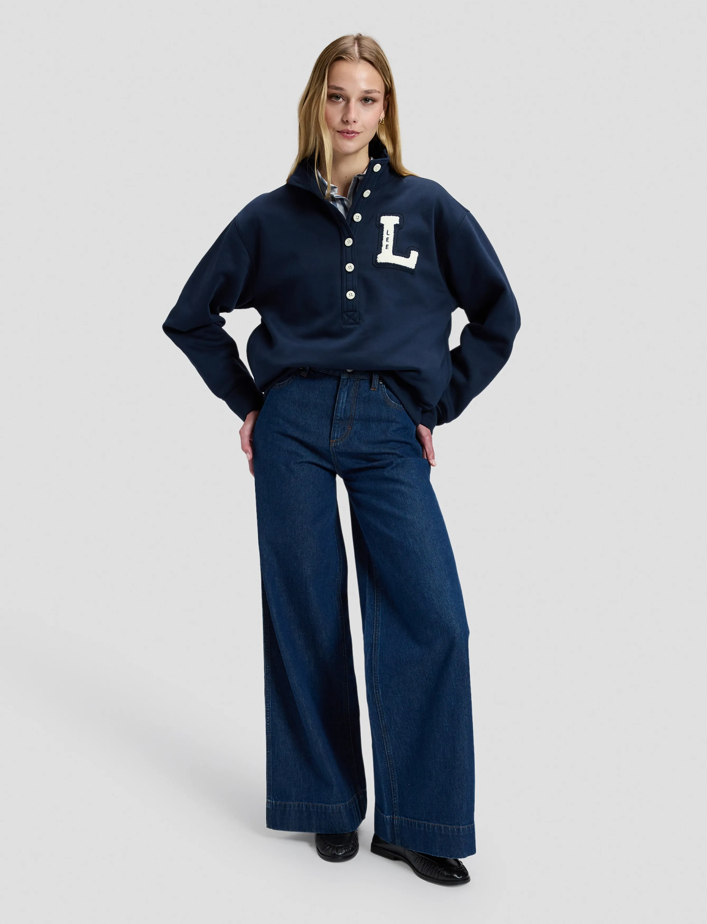 Lee Jeans - POPOVER SWEATSHIRT - rivet navy - 3
