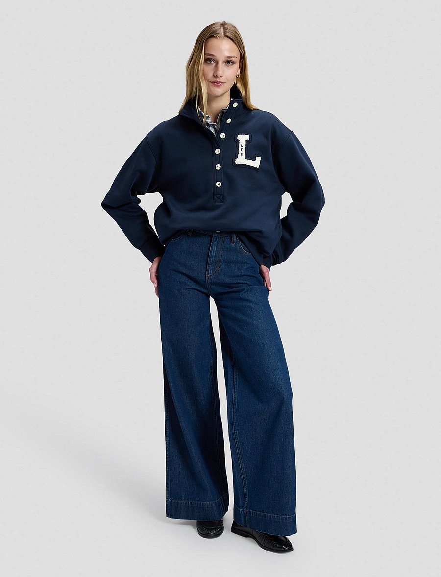 Lee Jeans - POPOVER SWEATSHIRT - sweatshirts - rivet navy - 3