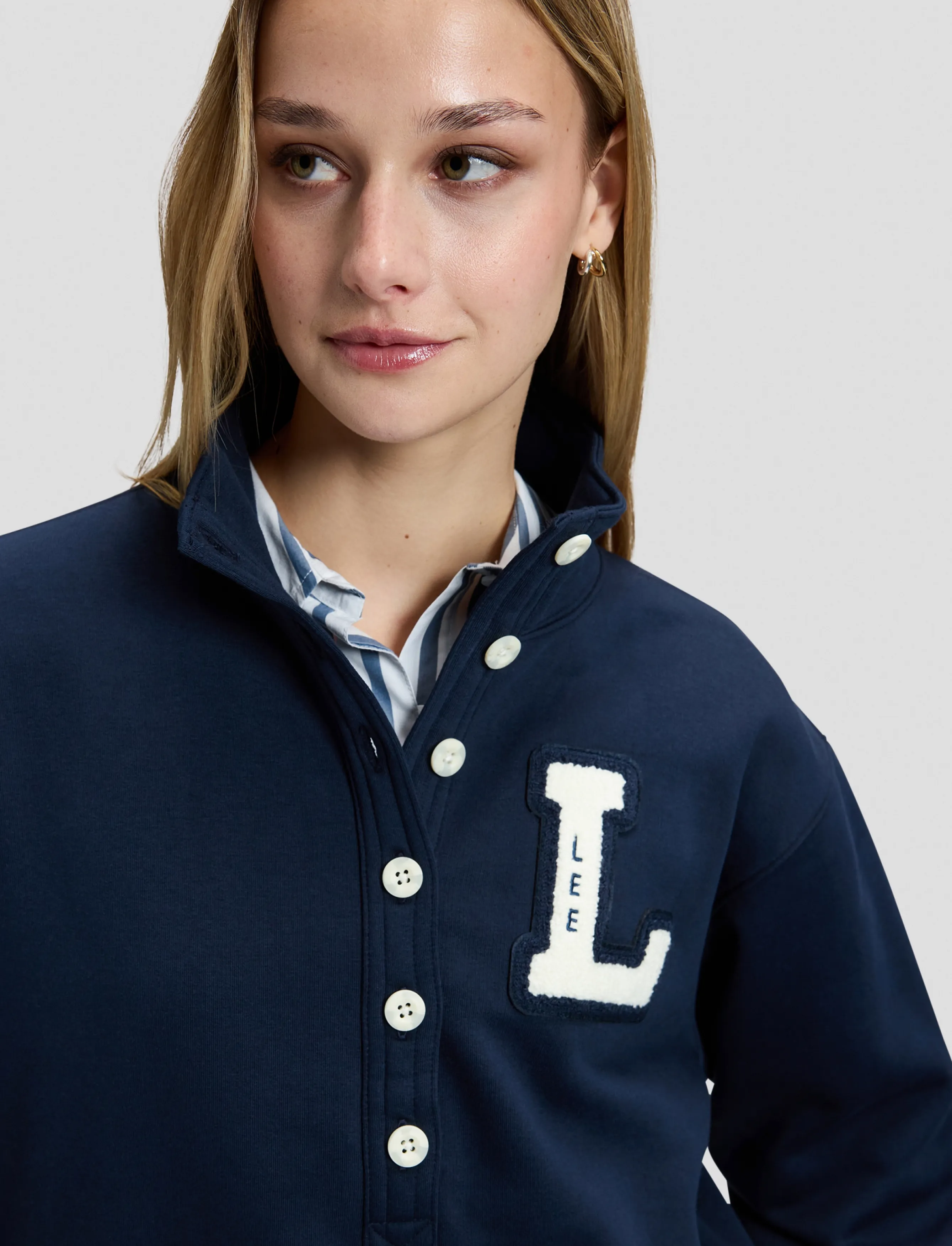 Lee Jeans - POPOVER SWEATSHIRT - rivet navy - 5