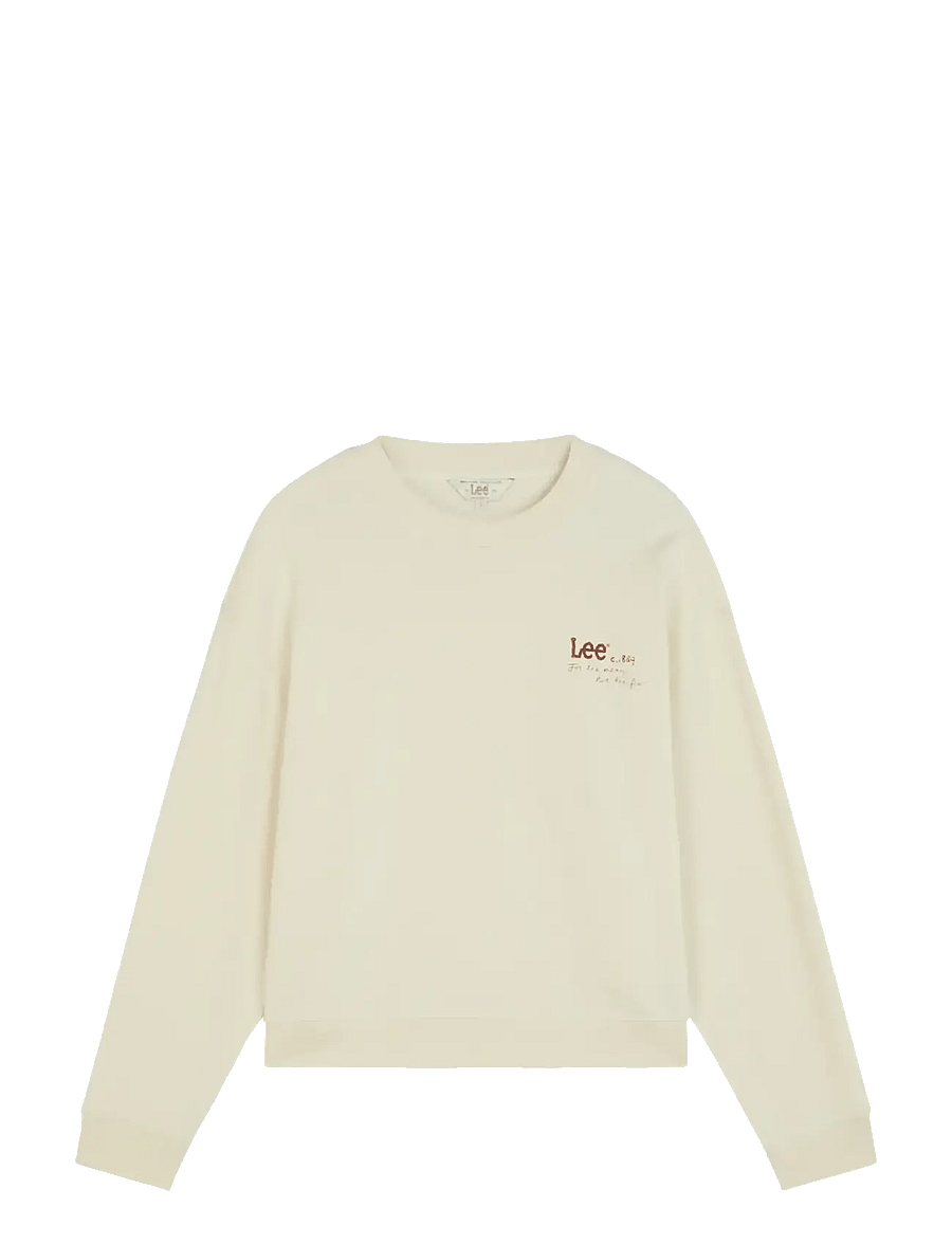 Lee Jeans - LOGO CREW SWS - sweatshirts - ecru - 1