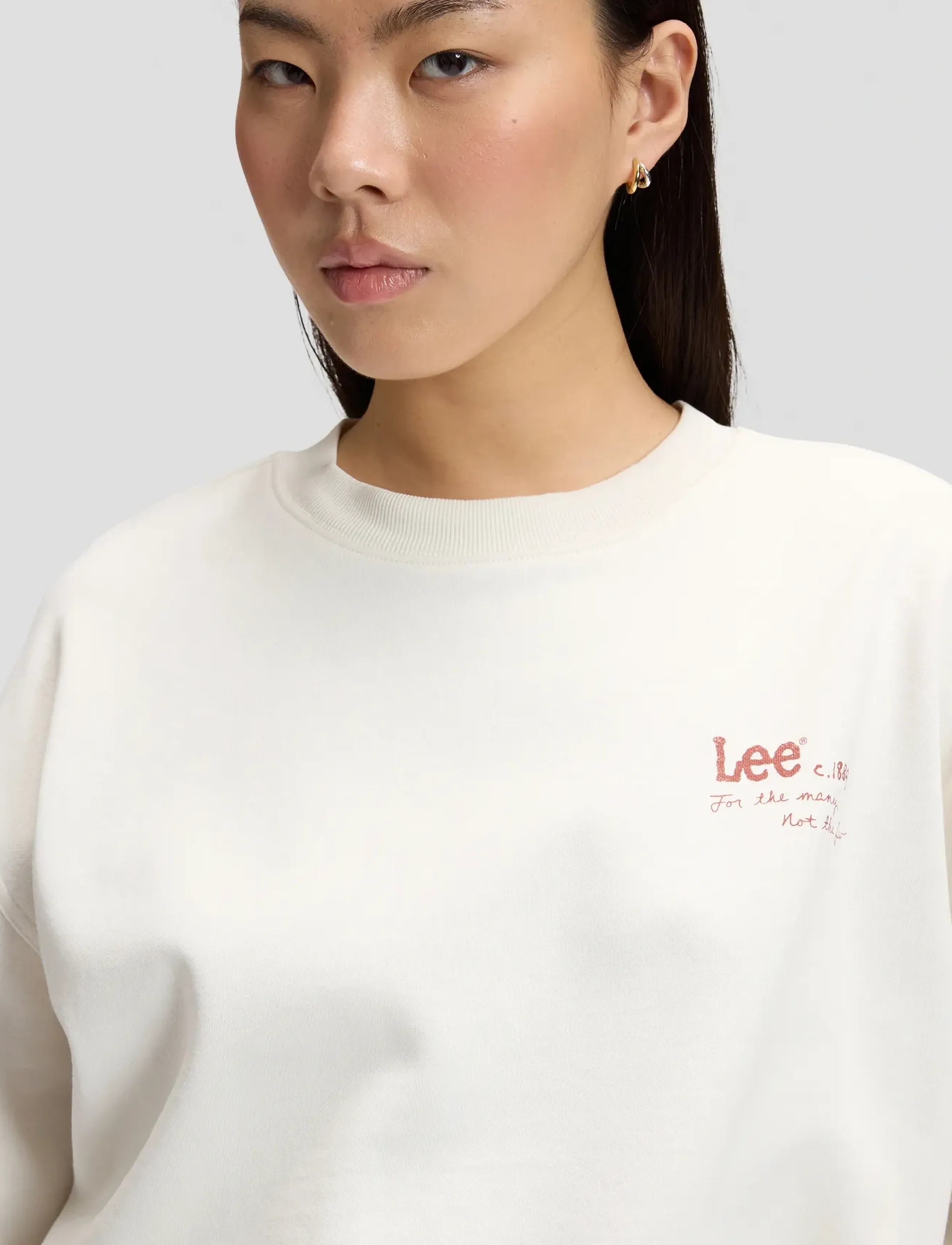 Lee Jeans - LOGO CREW SWS - sweatshirts - ecru - 4