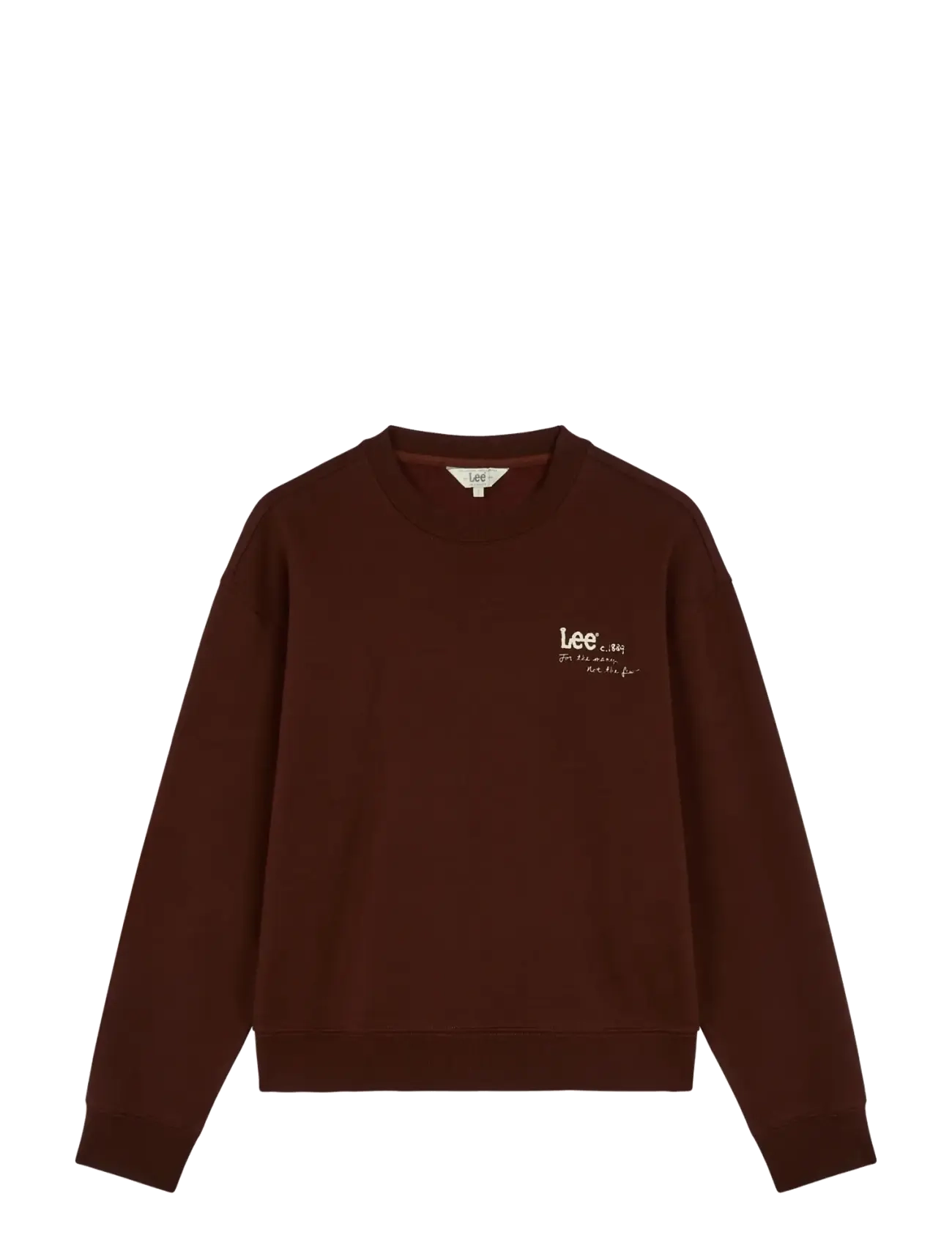 LEE JEANS Logo Crew Sws Burgundy - M - Damen