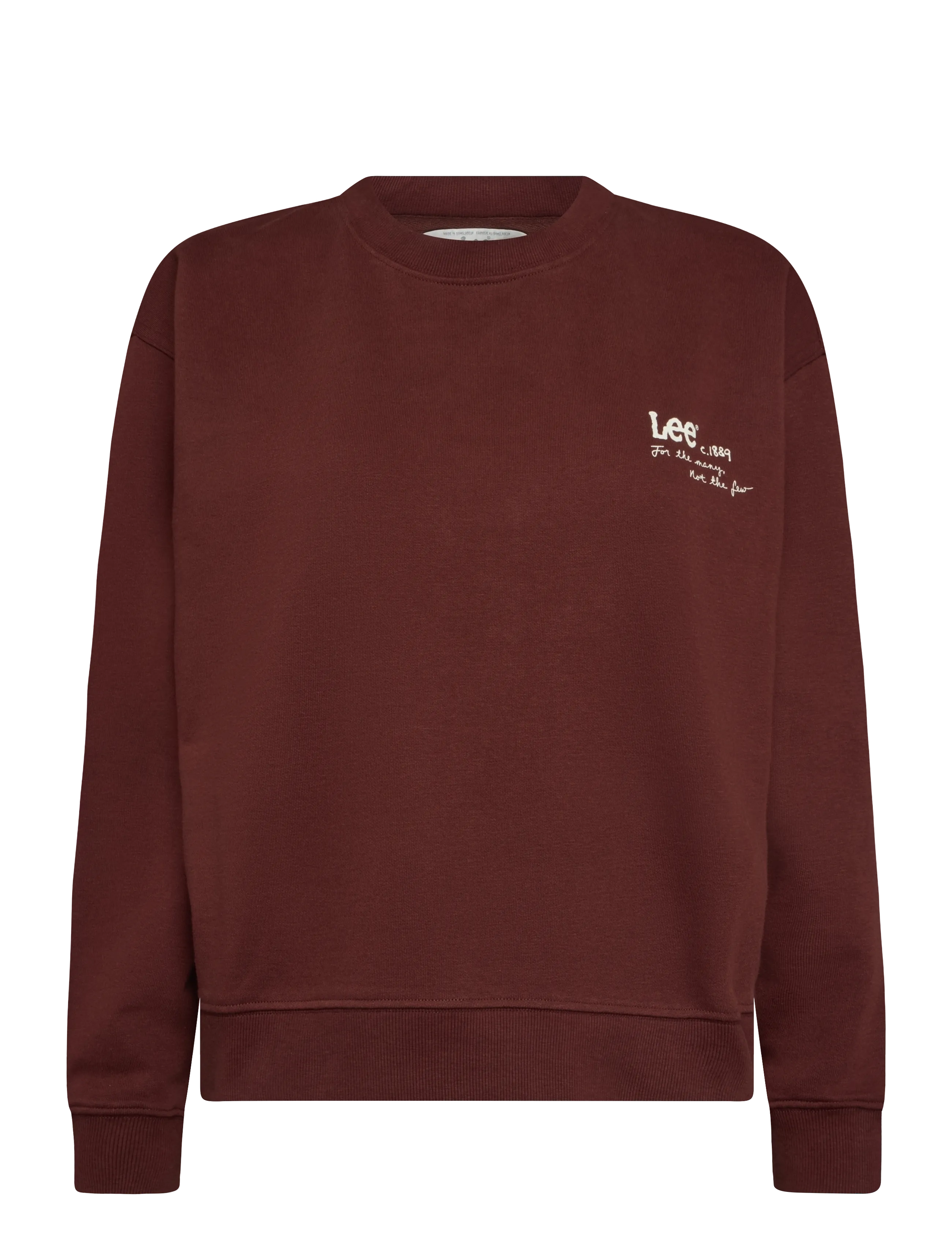 Lee Jeans LOGO CREW SWS - Sweatshirts - VELVET BEET / burgundy