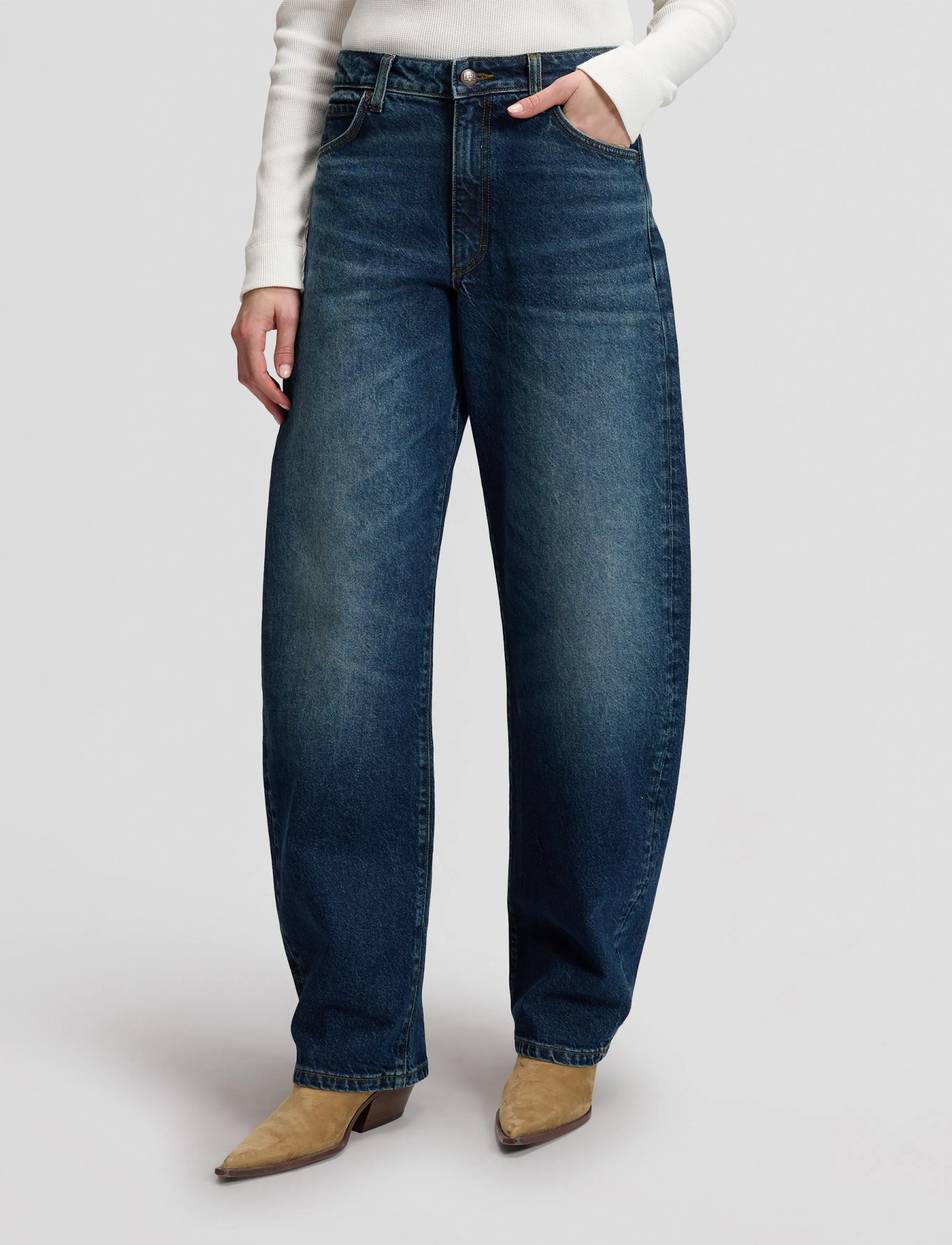 Lee Jeans Balloon Pant, 25 x 33, Jeans, Blau - Barrel Frauen