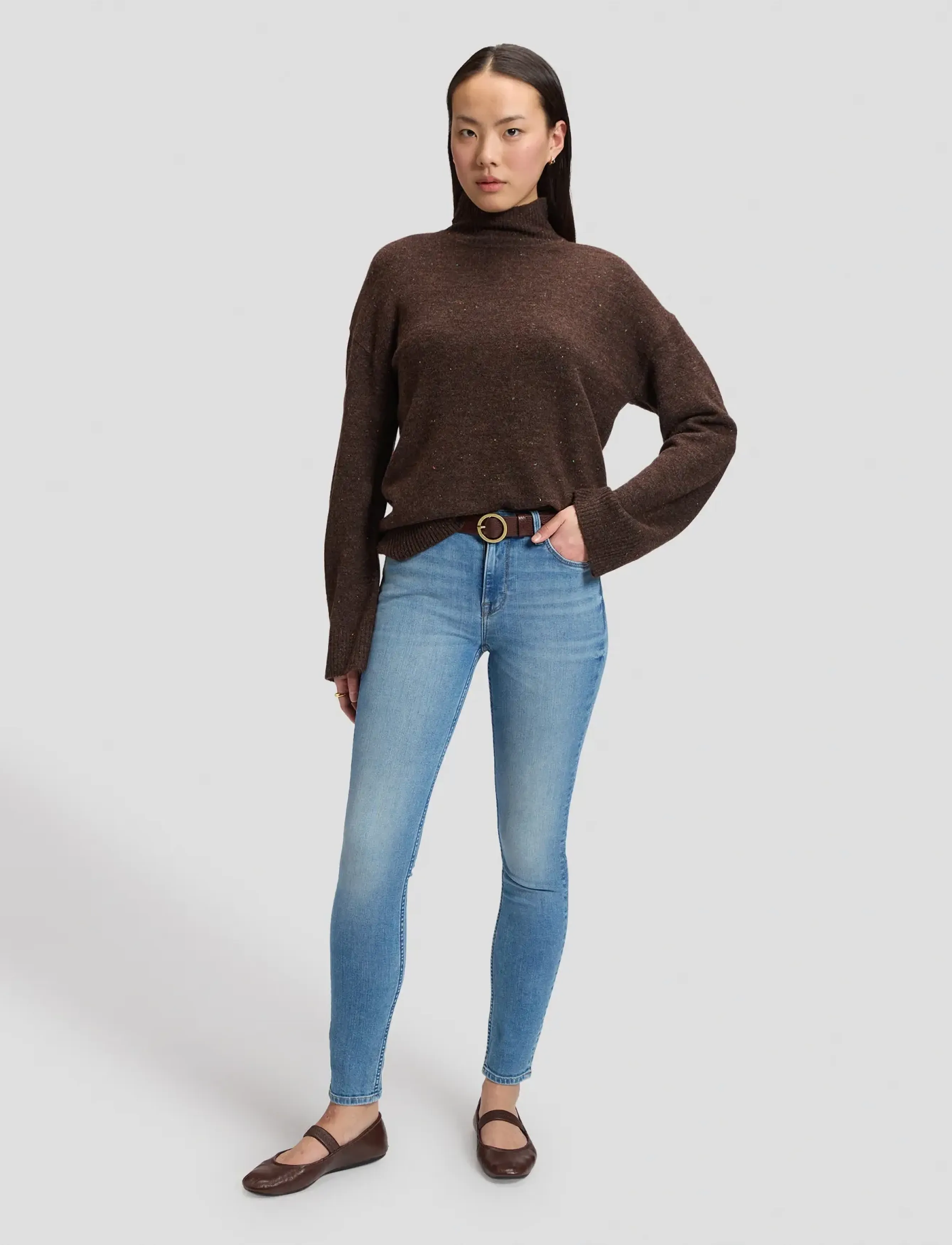 Lee Jeans - HIGH NECK KNIT - chocolate torte - 3