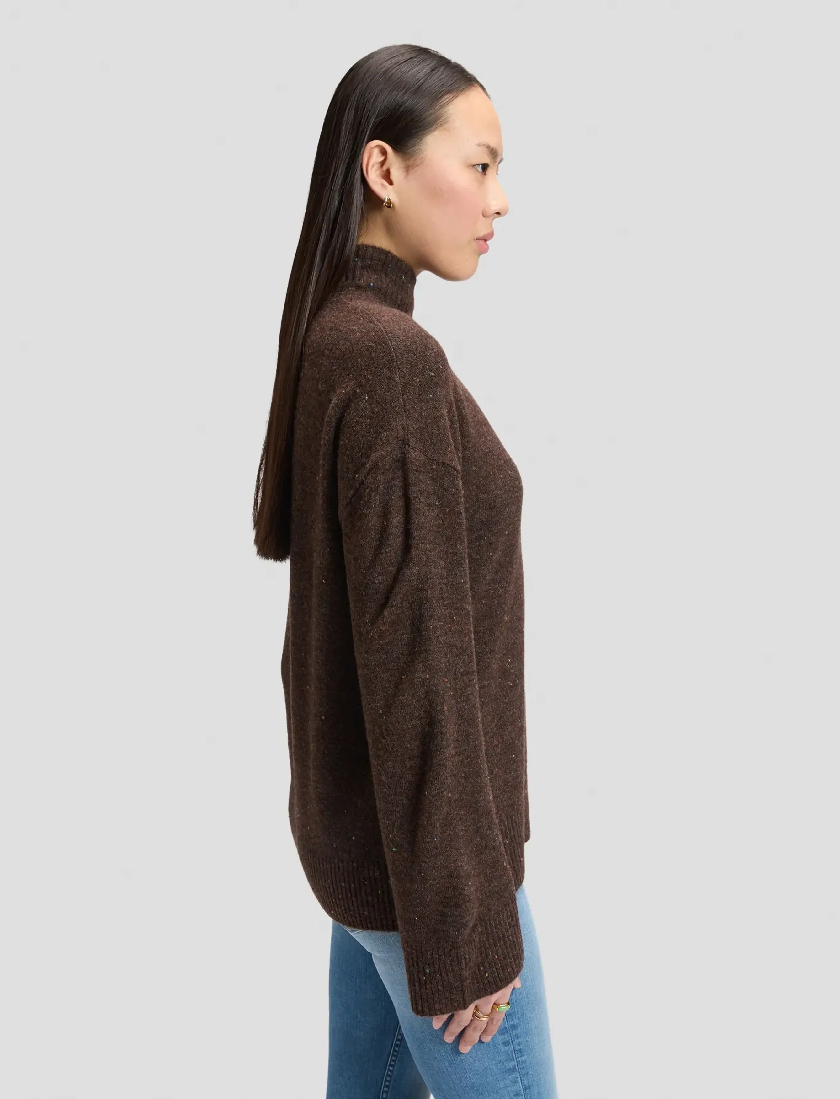Lee Jeans - HIGH NECK KNIT - chocolate torte - 4