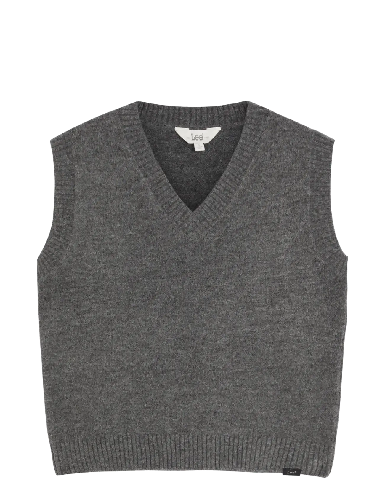 Lee Jeans KNITTED VEST - Kudumid - CHARCOAL HEATHER / grey