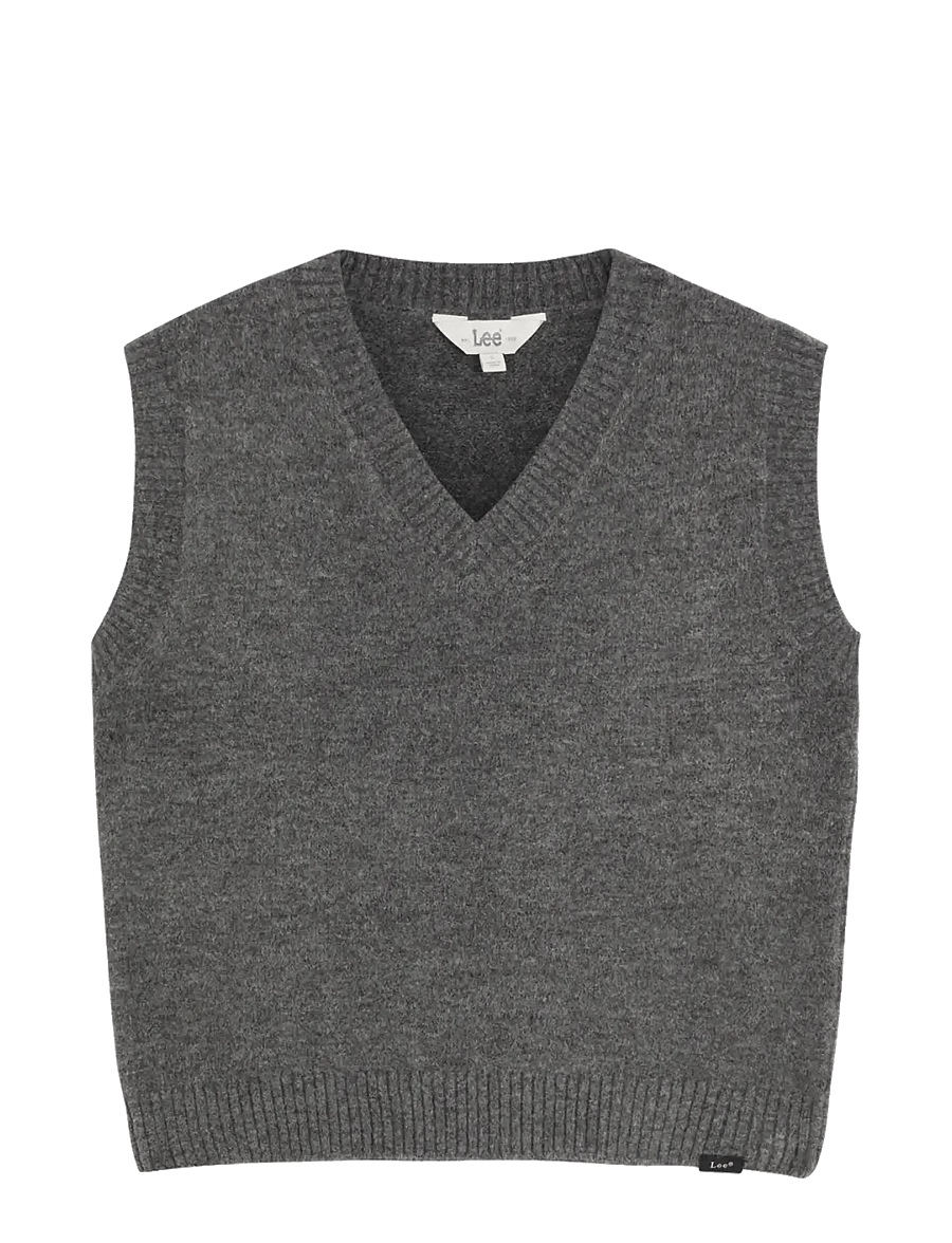 Lee Jeans - KNITTED VEST - charcoal heather - 1