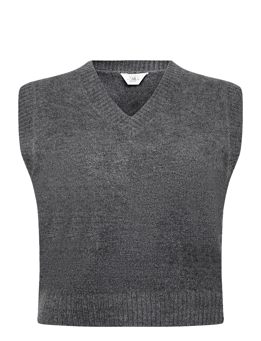 Lee Jeans - KNITTED VEST - adītas vestes - charcoal heather - 1