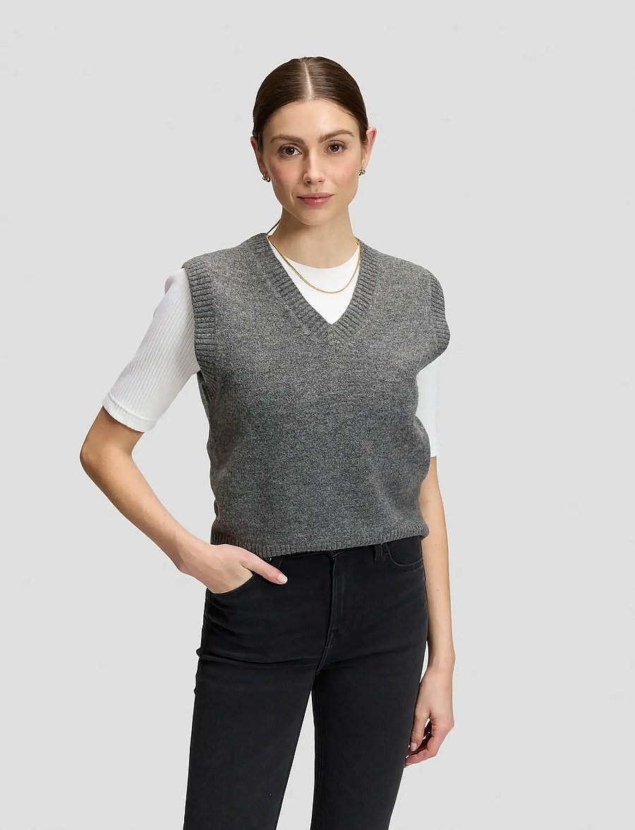 Lee Jeans - KNITTED VEST - charcoal heather - 0