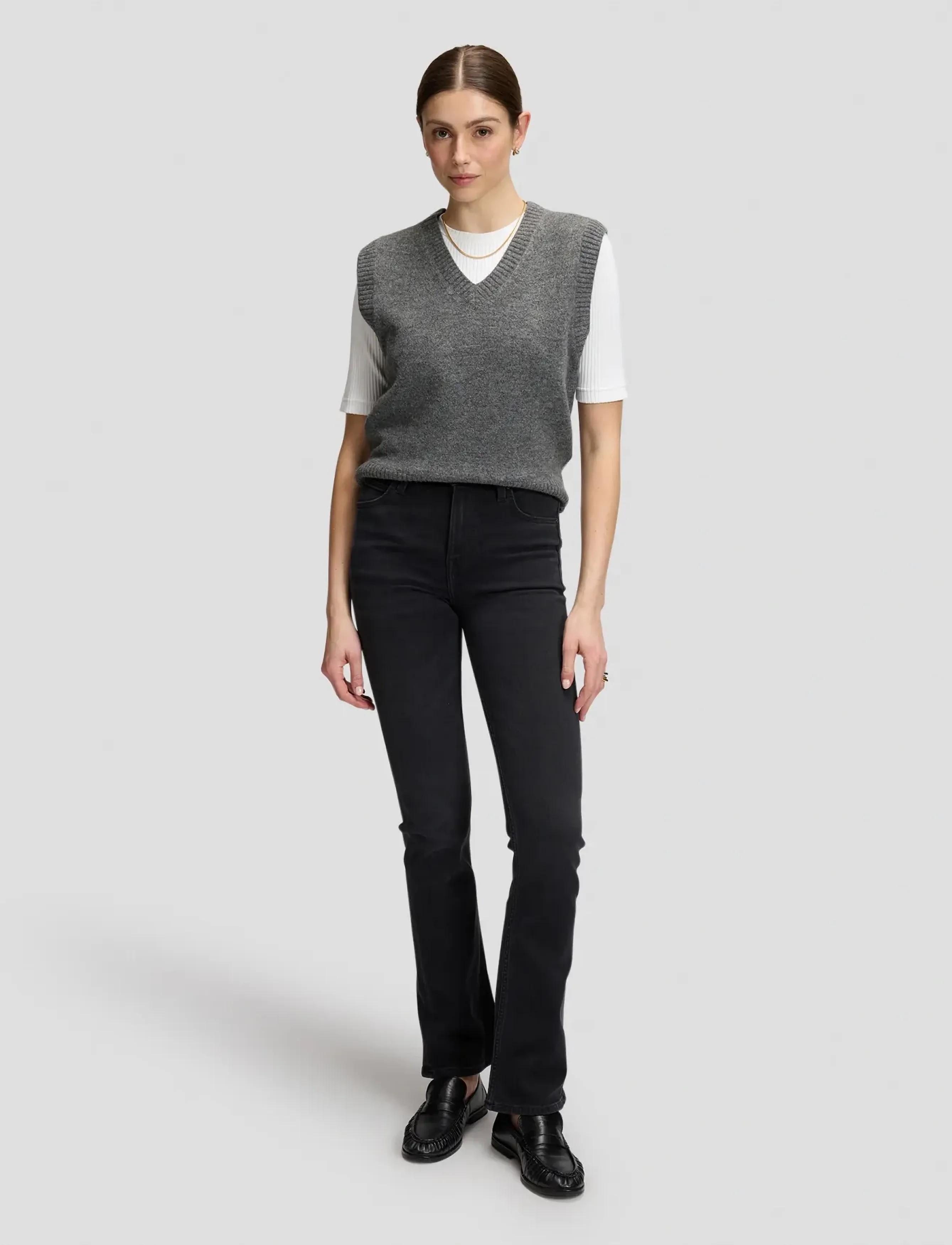 Lee Jeans - KNITTED VEST - charcoal heather - 3