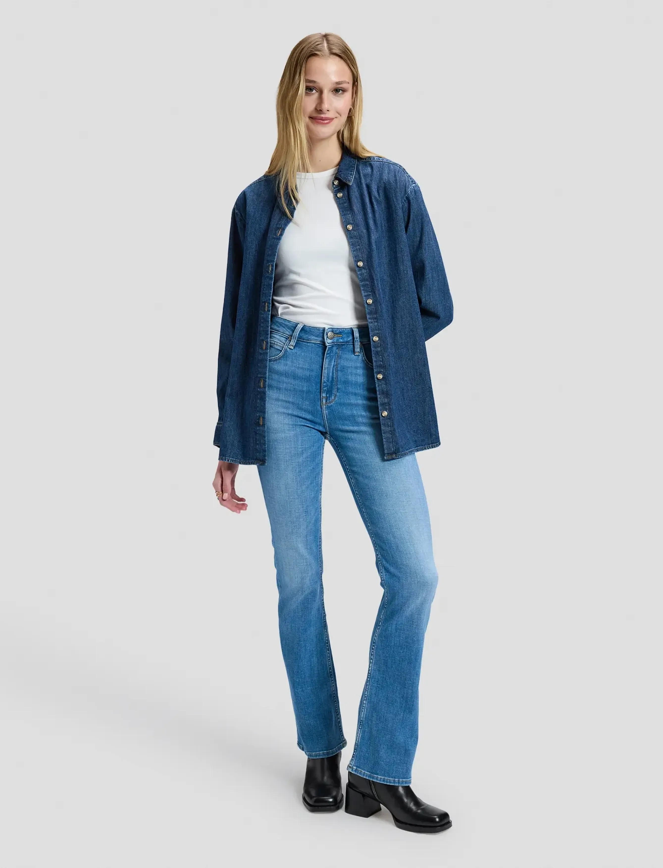 Lee Jeans - BOYFRIENDS SHIRT - jeansskjortor - brash blue - 2