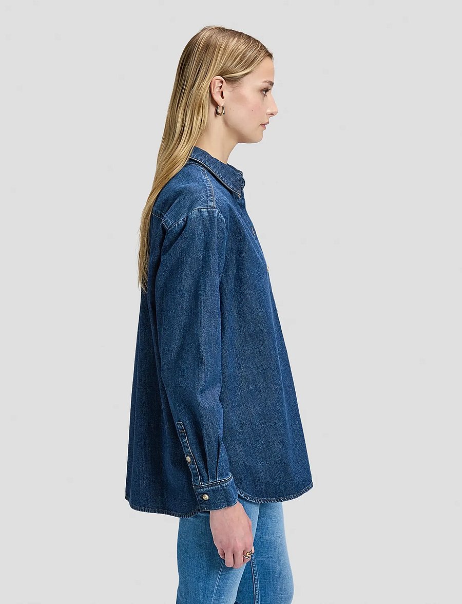 Lee Jeans - BOYFRIENDS SHIRT - jeansskjortor - brash blue - 4