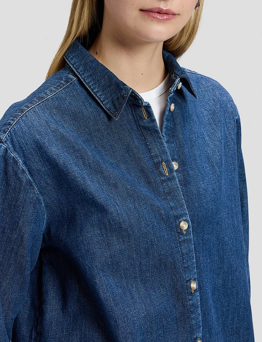 Lee Jeans - BOYFRIENDS SHIRT - jeansskjortor - brash blue - 5