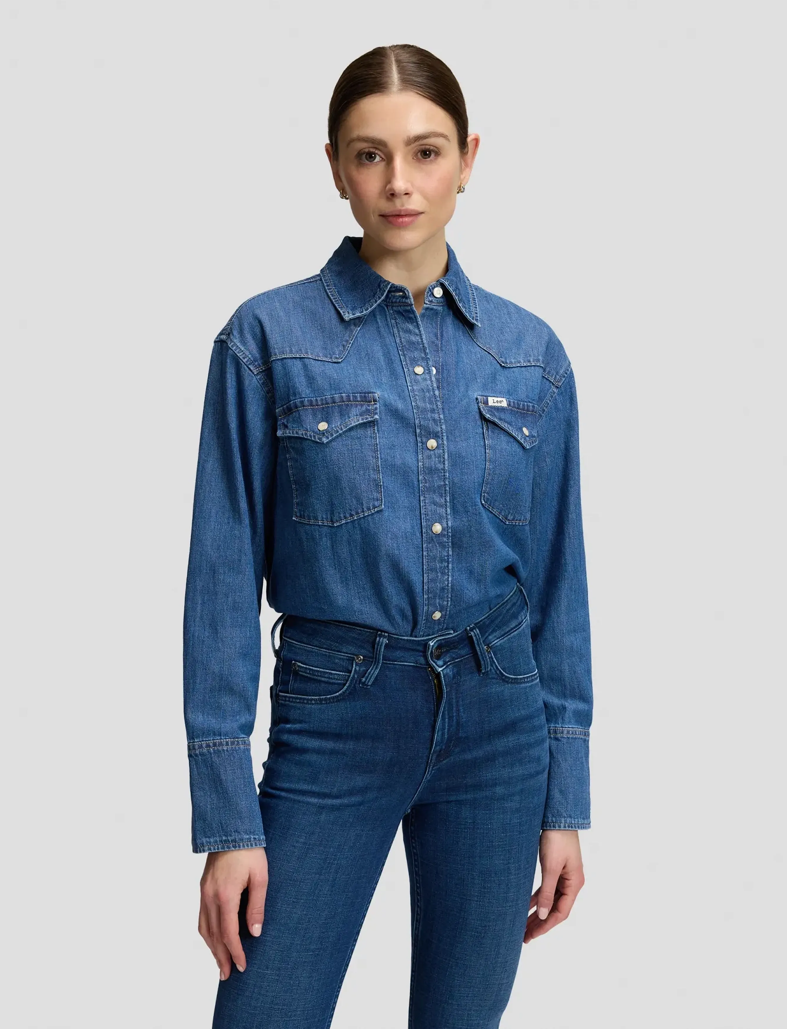 Lee Jeans ESSENTIAL WESTERN SHIRT - Hemden - RIPE BERRY / blue