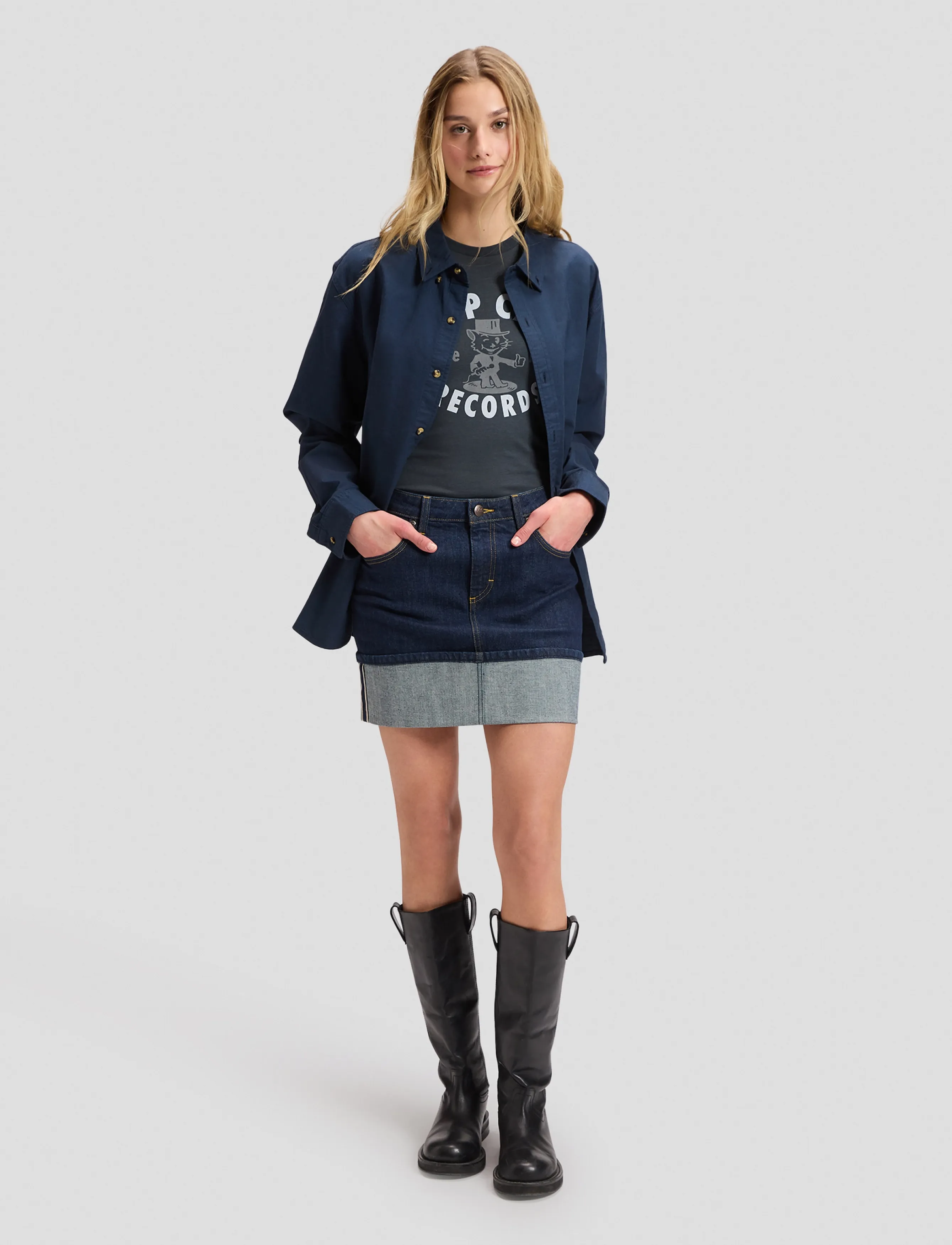 Lee Jeans SELVEDGE MINI SKIRT - Short skirts - XION / navy