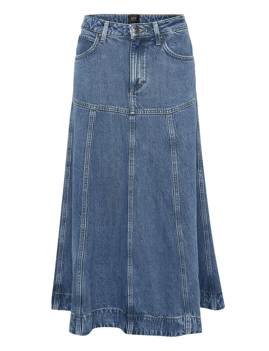 Lee Jeans - SEAMED MIDI SKIRT - jeanskjolar - torrential - 1