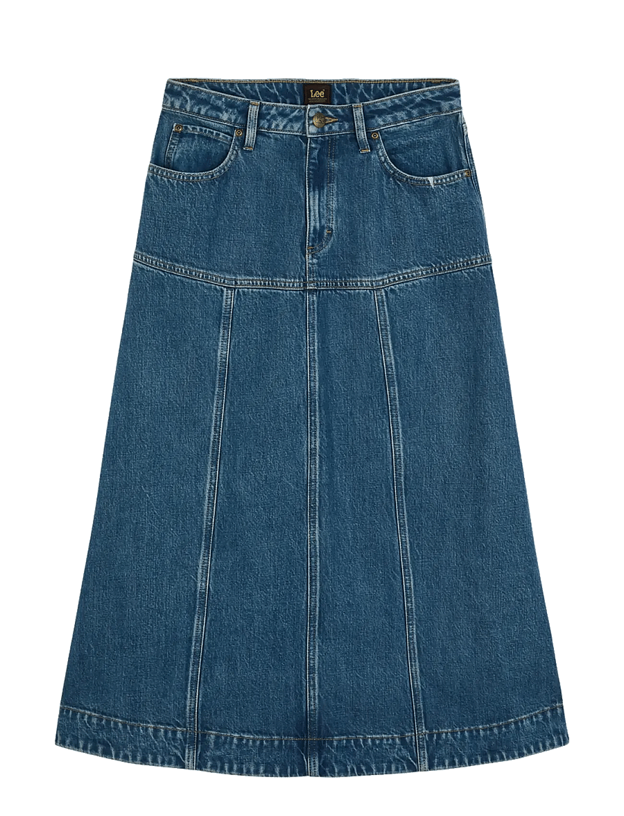 Lee Jeans - SEAMED MIDI SKIRT - torrential - 1