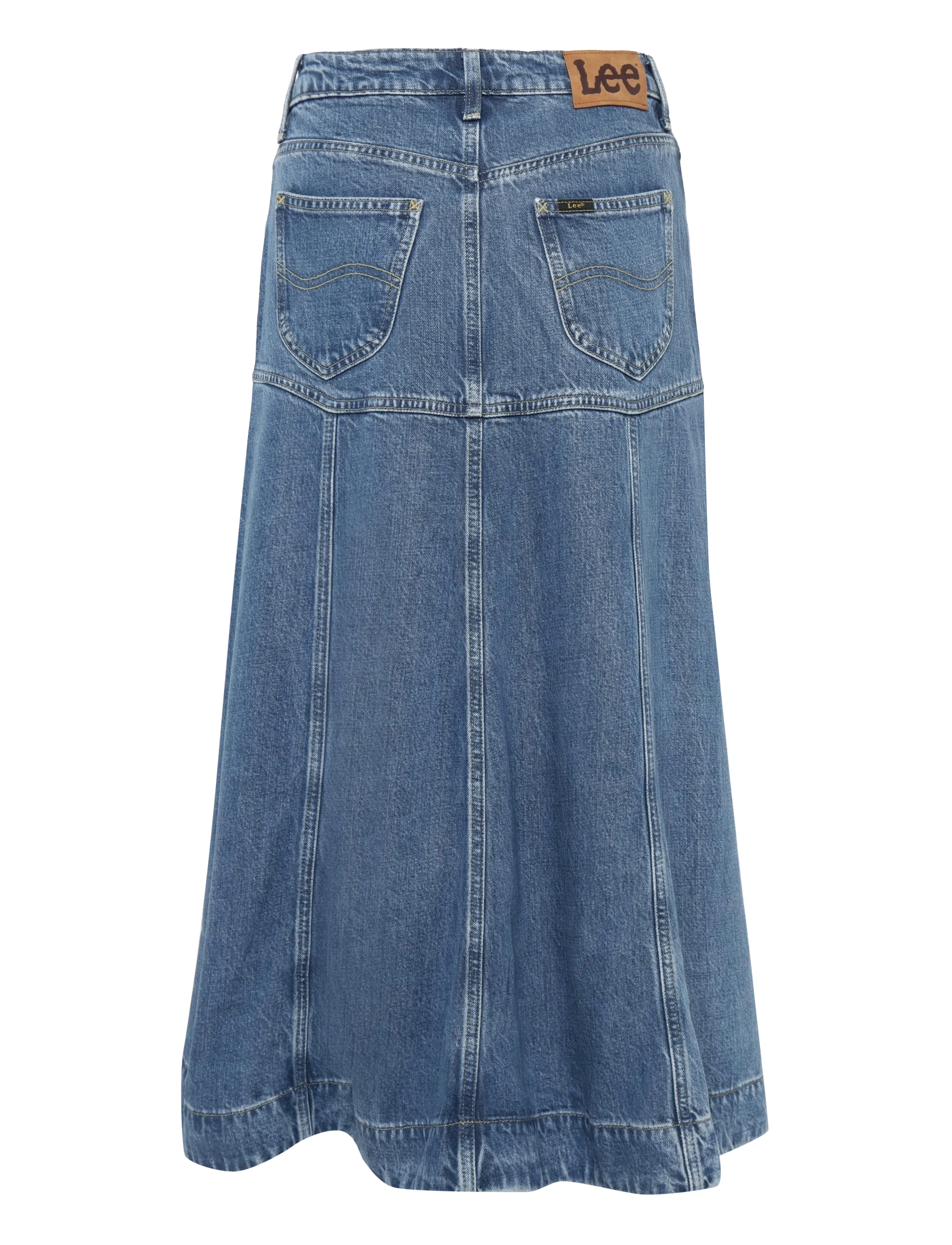 Lee Jeans - SEAMED MIDI SKIRT - jeanskjolar - torrential - 2