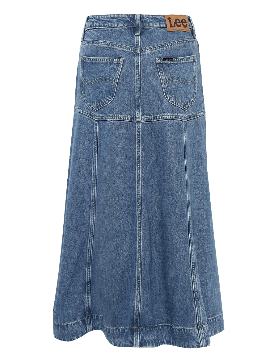 Lee Jeans - SEAMED MIDI SKIRT - jeanskjolar - torrential - 2