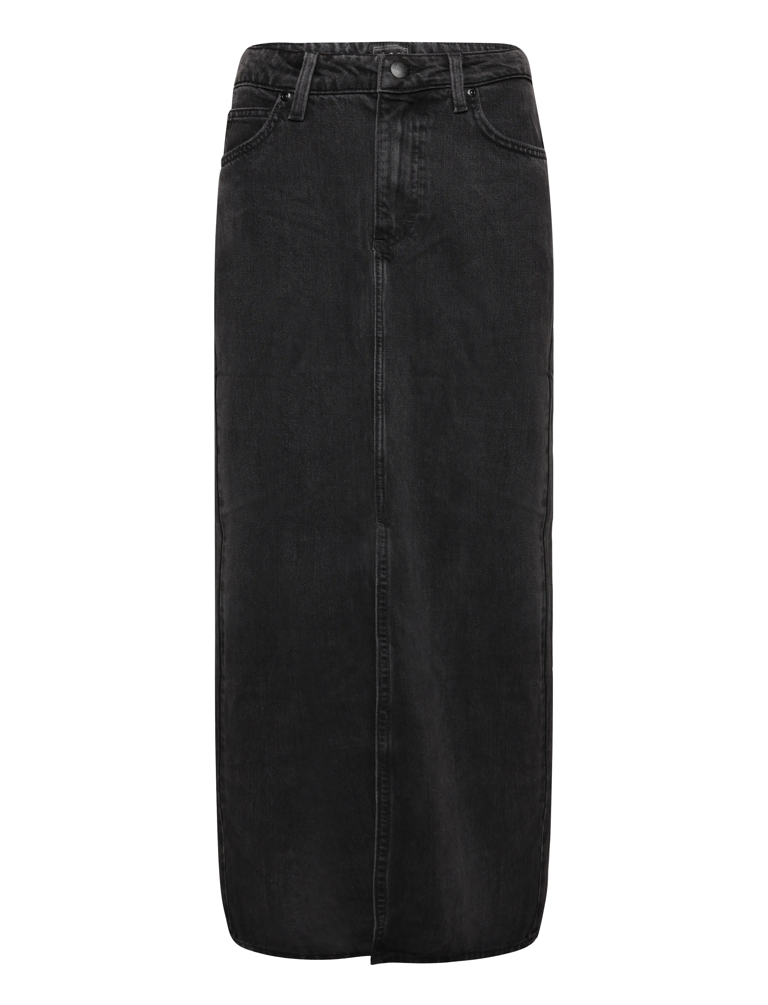 Lee Jeans FRONTSLIT MAXI SKIRT - Kampanj - IN A BLUR / black