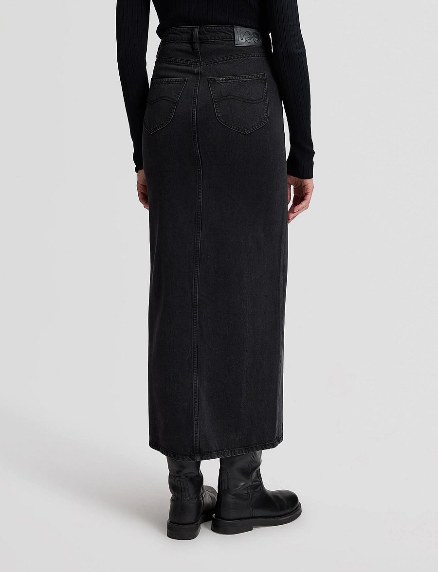 Lee Jeans - FRONTSLIT MAXI SKIRT - teksaseelikud - in a blur - 3