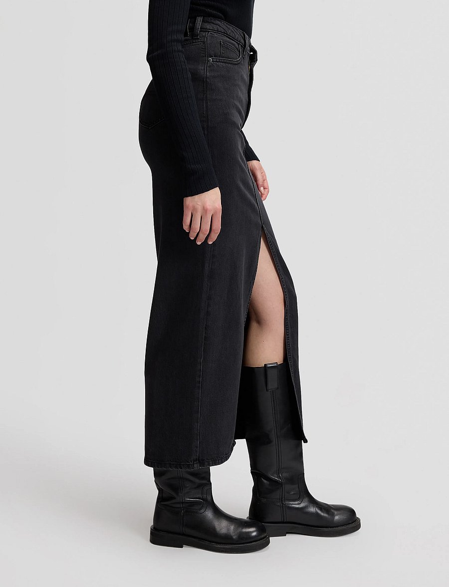Lee Jeans - FRONTSLIT MAXI SKIRT - teksaseelikud - in a blur - 4