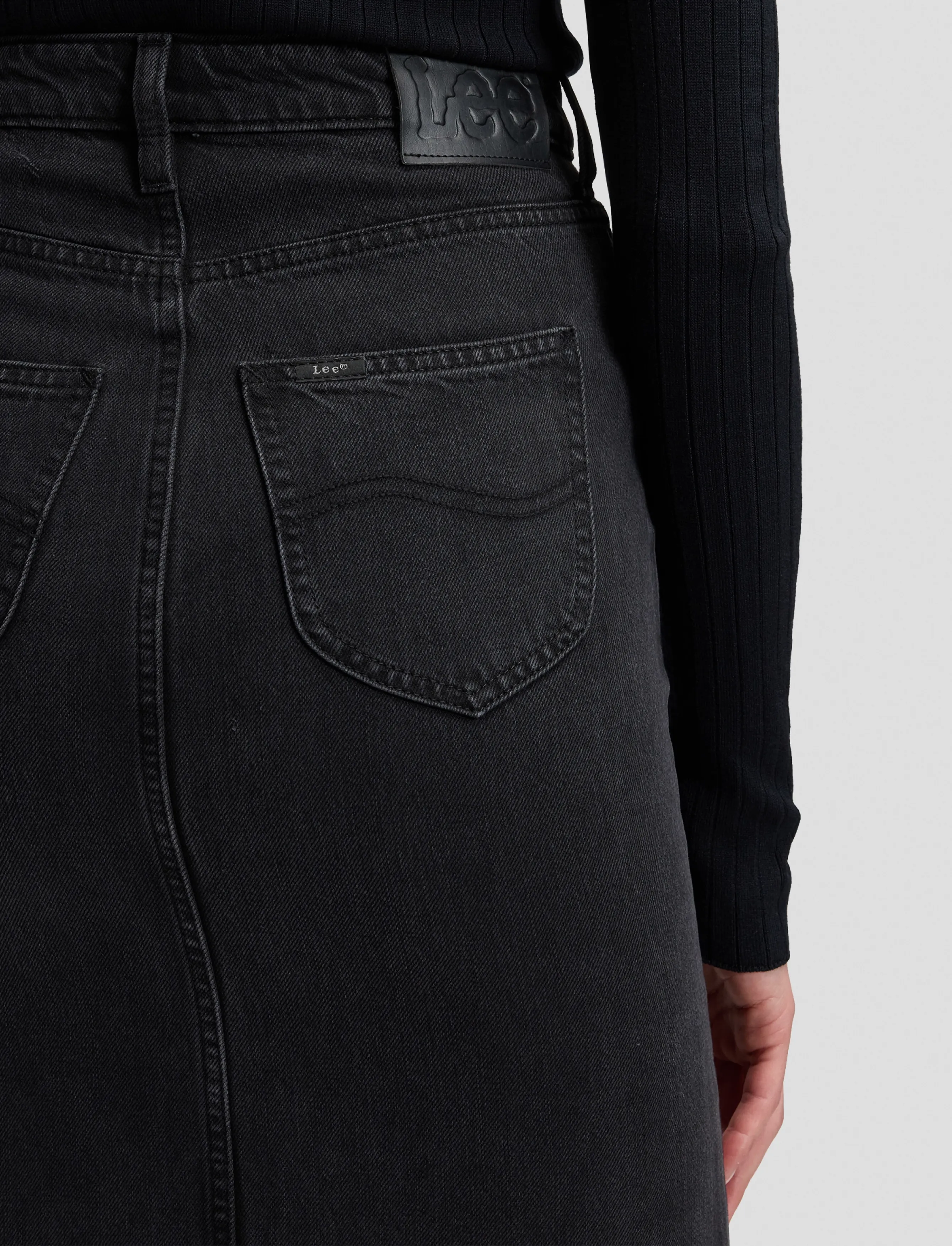 Lee Jeans - FRONTSLIT MAXI SKIRT - teksaseelikud - in a blur - 5