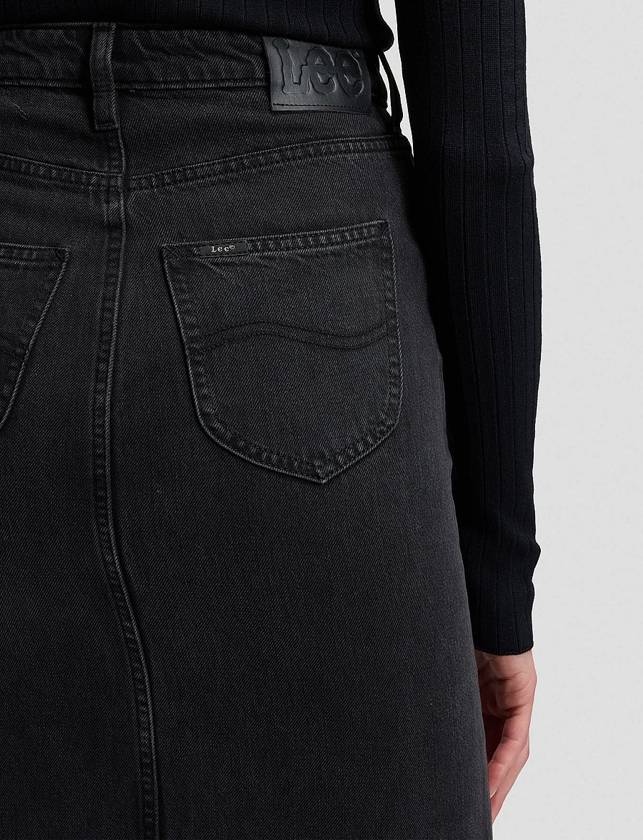 Lee Jeans - FRONTSLIT MAXI SKIRT - teksaseelikud - in a blur - 5