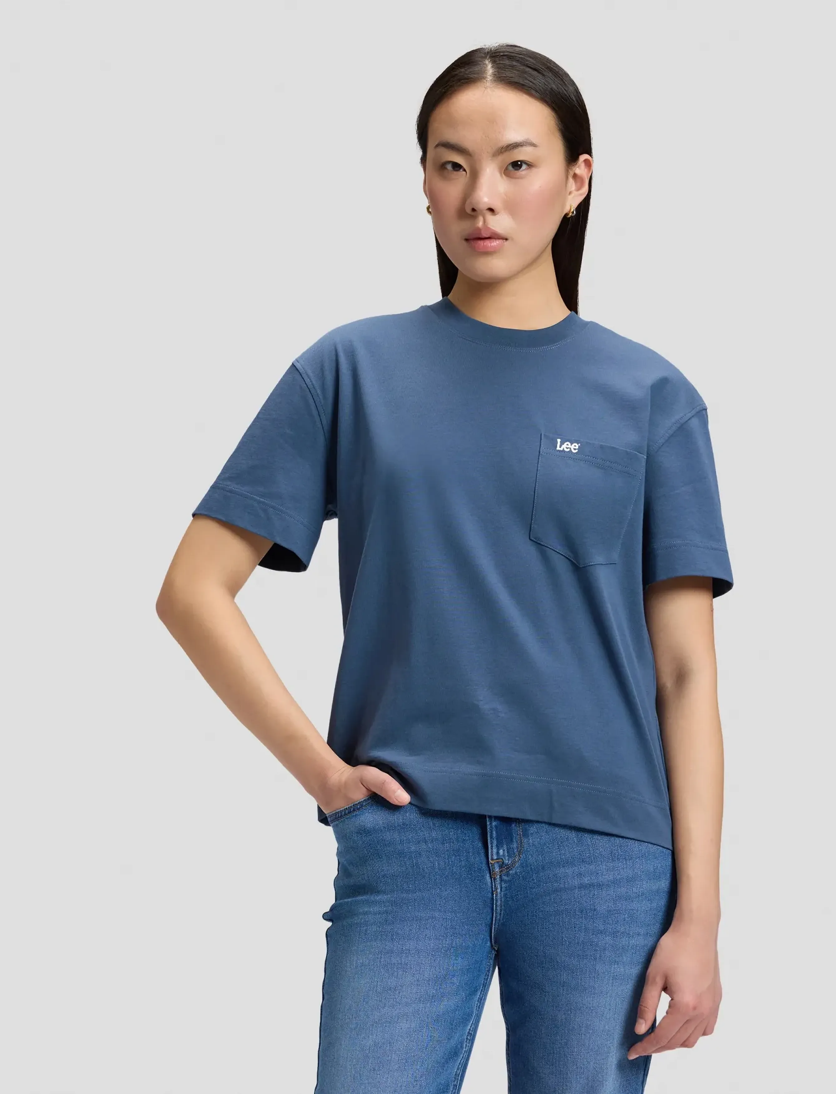 Lee Jeans POCKET TEE - Lee Jeans - ACADEMY BLUE / navy