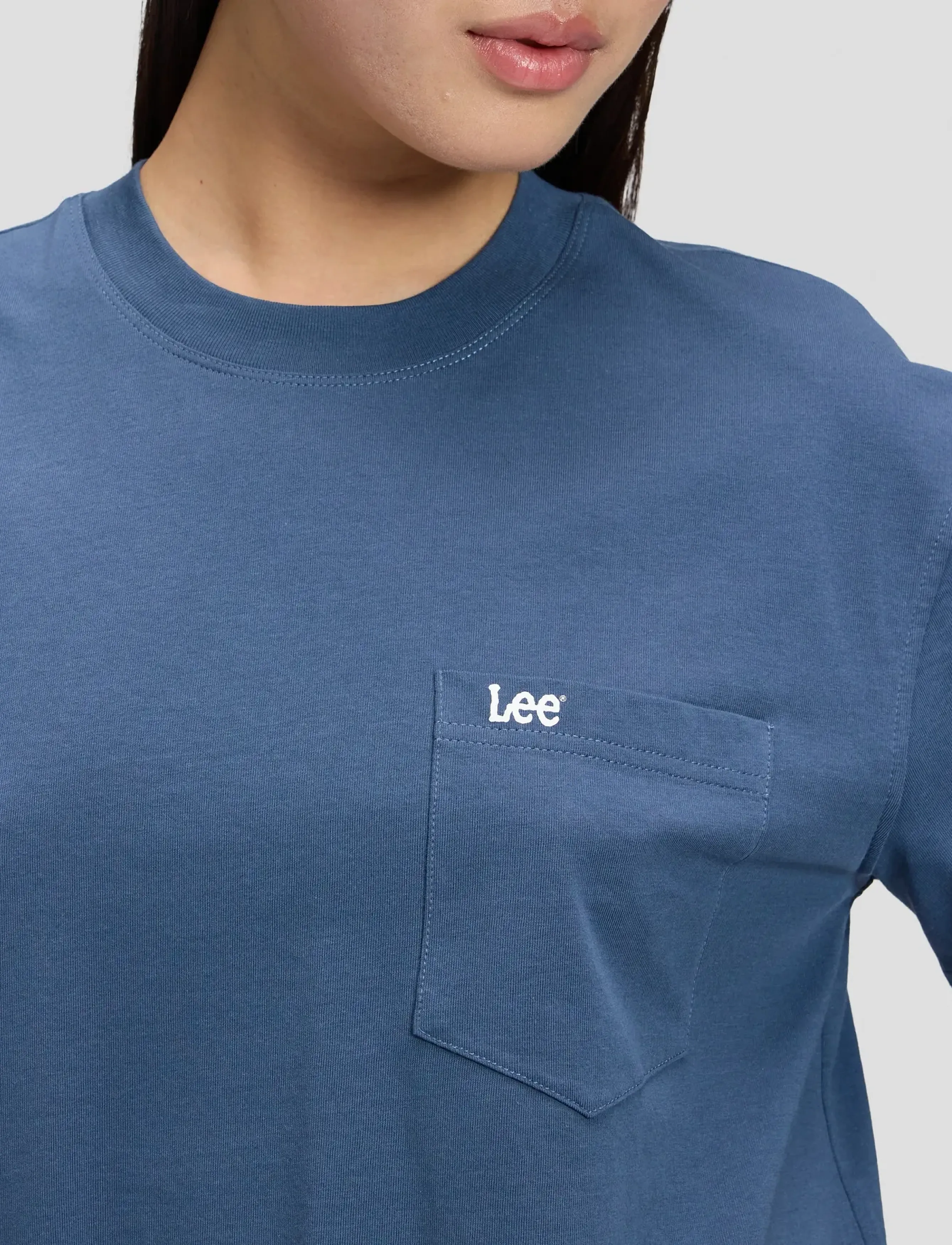Lee Jeans - POCKET TEE - t-shirts - academy blue - 5