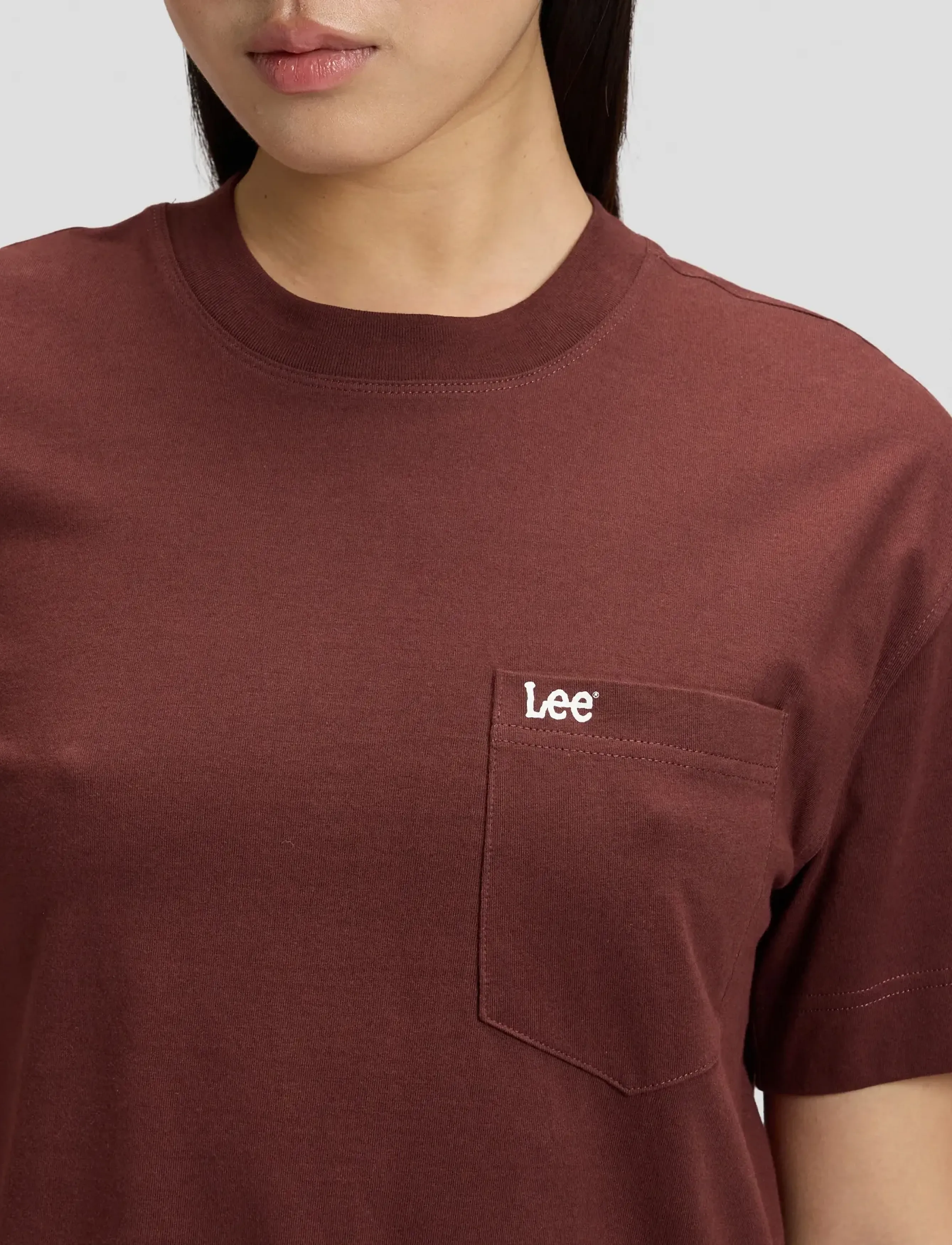 Lee Jeans - POCKET TEE - t-shirts - velvet beet - 5