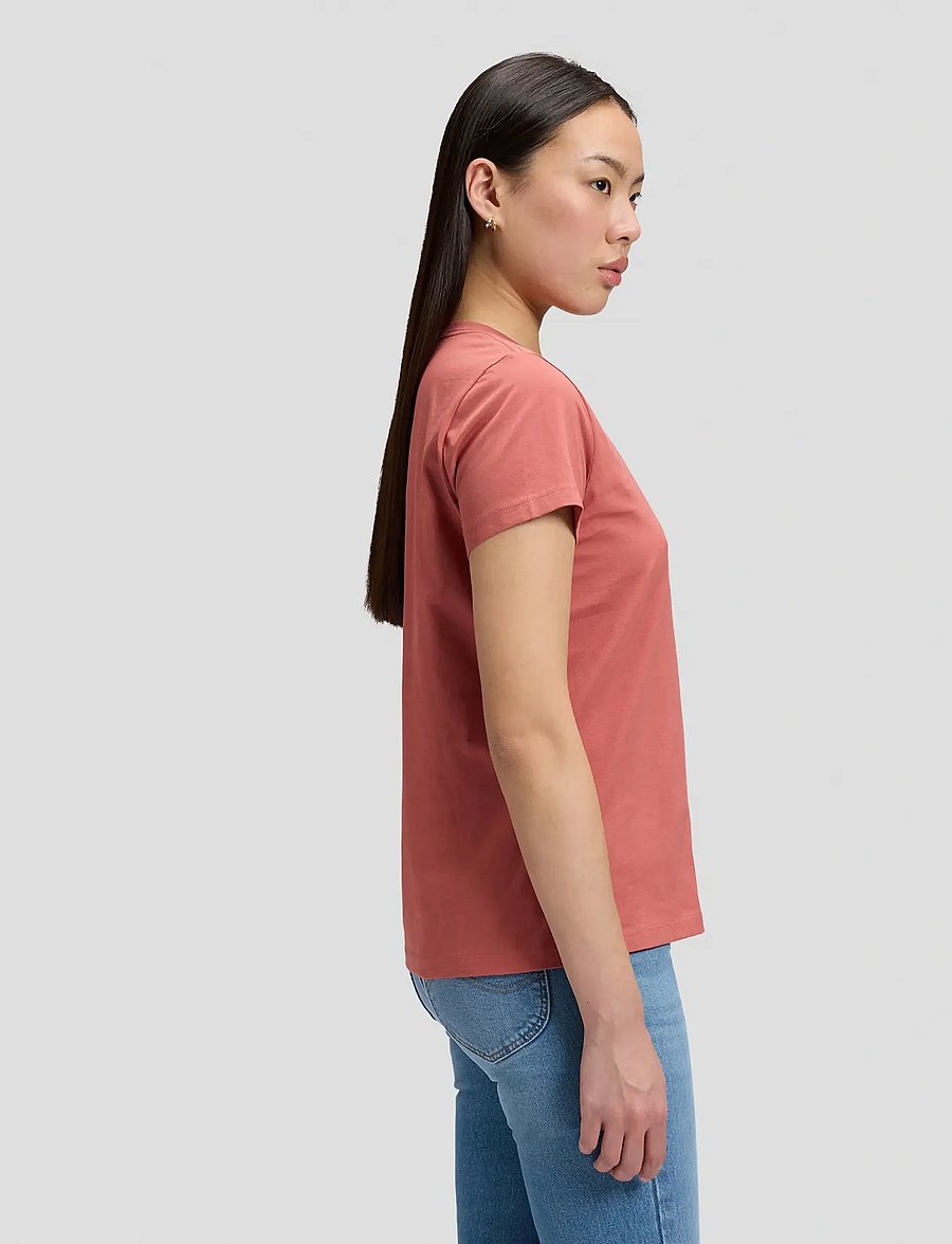 Lee Jeans - V NECK - t-shirts - cosme pink - 4