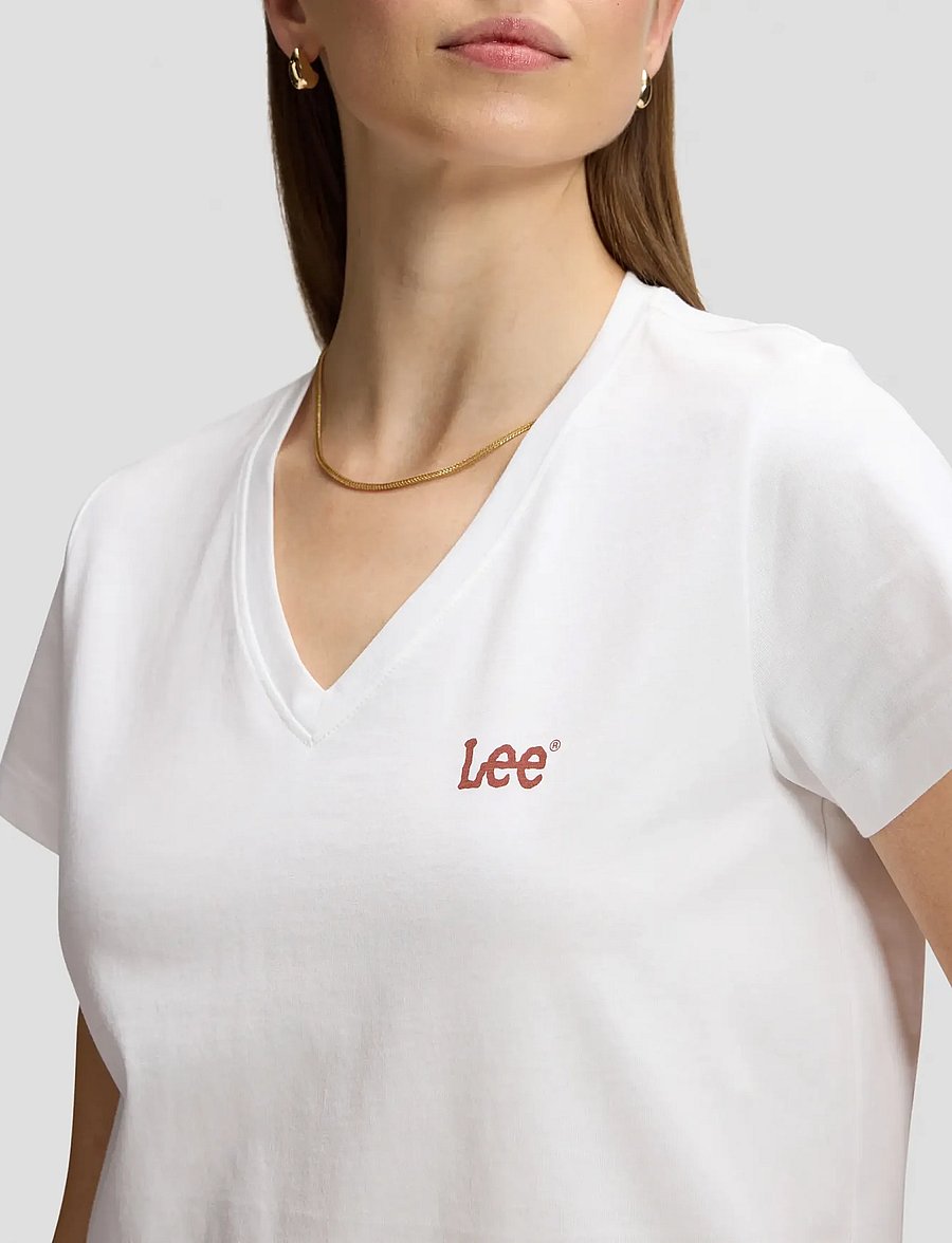 Lee Jeans - V NECK - t-shirts - ecru - 5