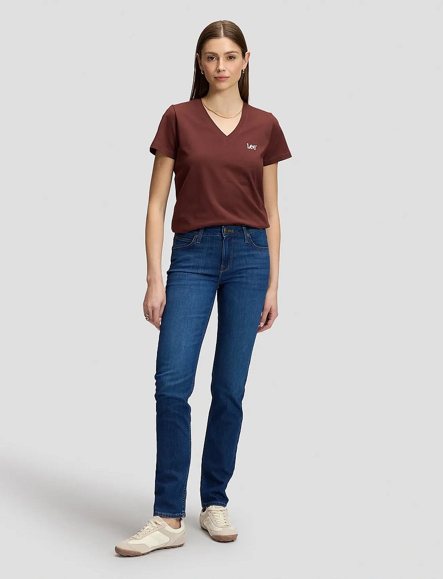 Lee Jeans - V NECK - t-shirts - velvet beet - 3