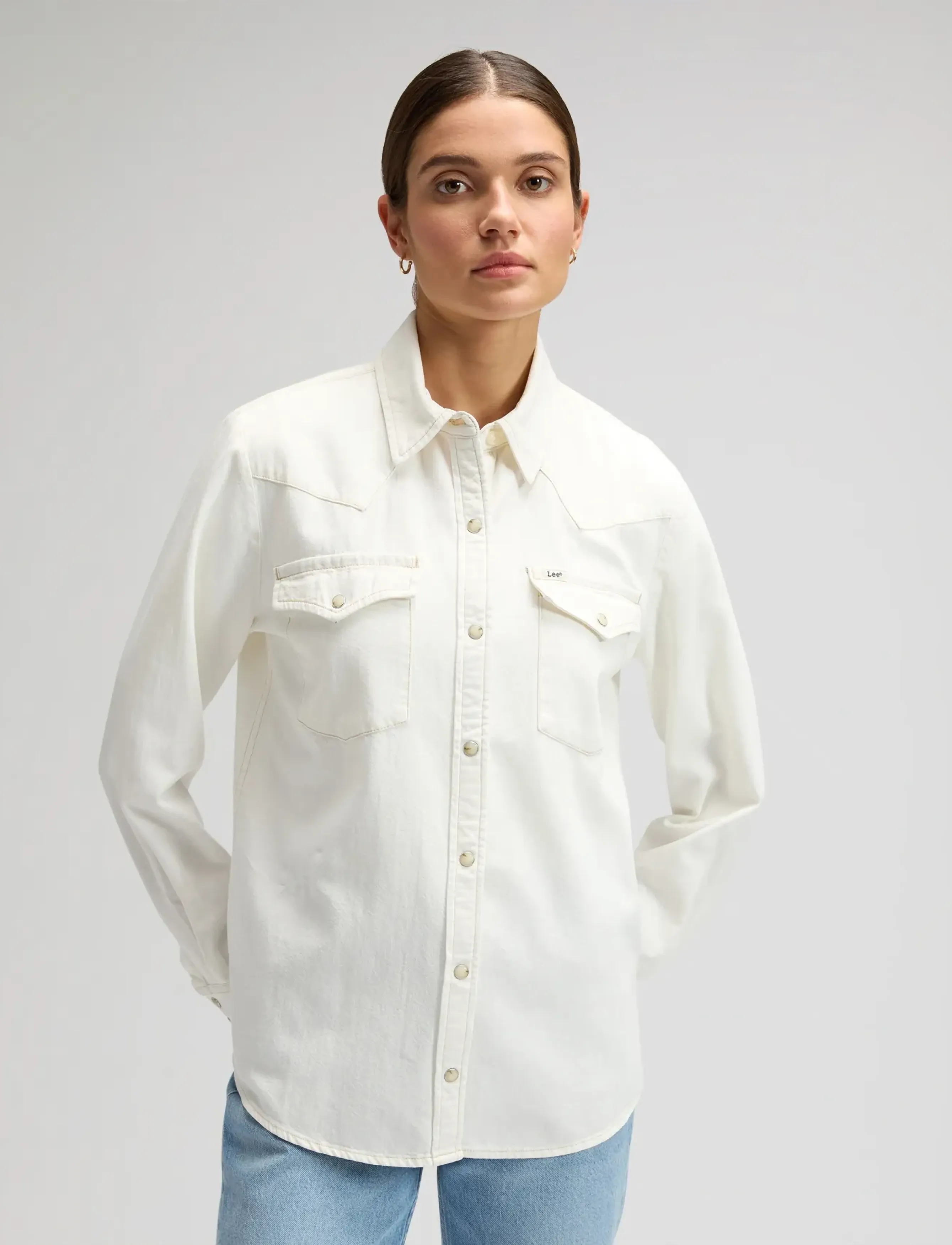 Lee Jeans REGULAR WESTERN SHIRT - Bluser & Skjorter - WINTER LIGHT / white
