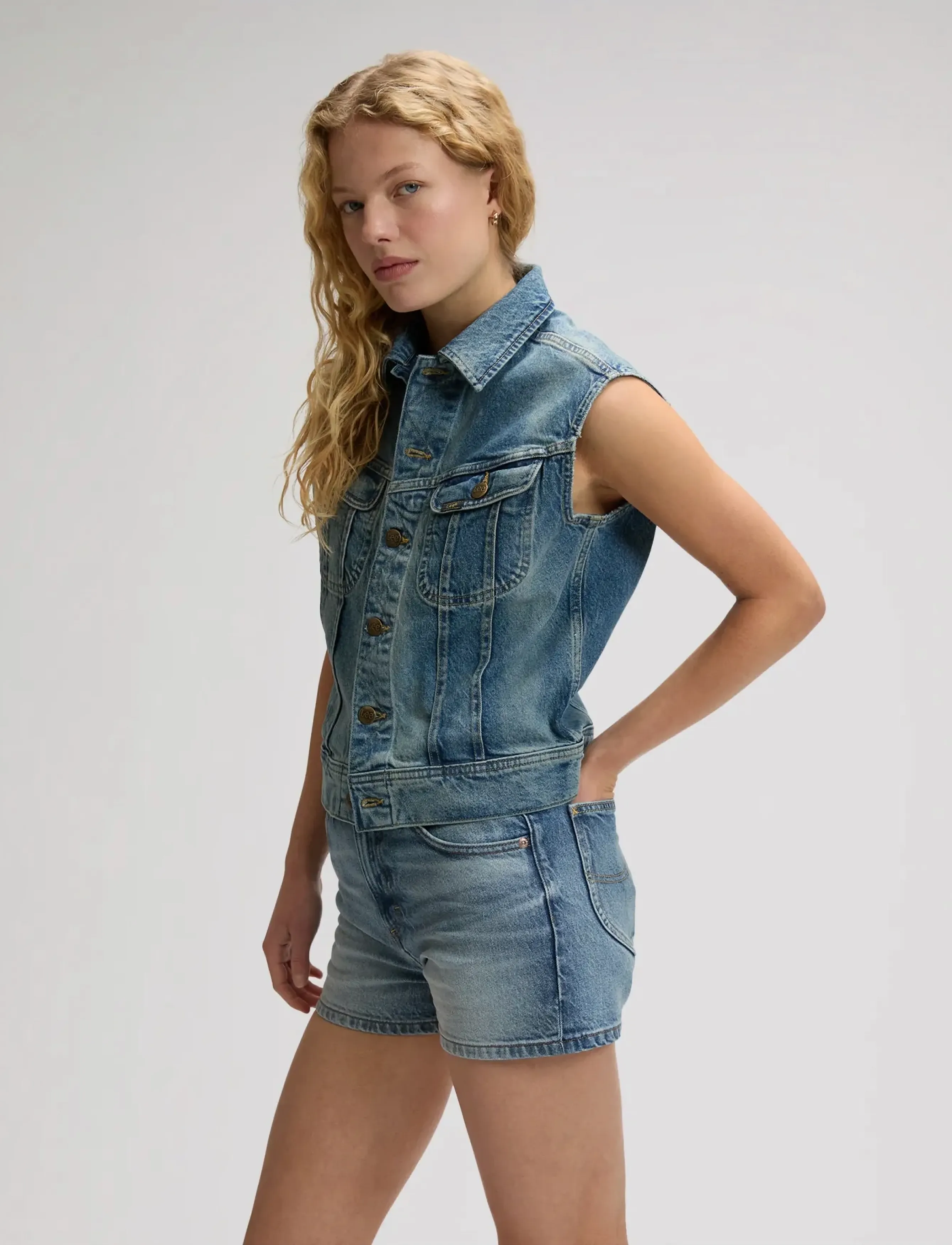 Lee Jeans - RIDER VEST - denimveste - serene shade - 5