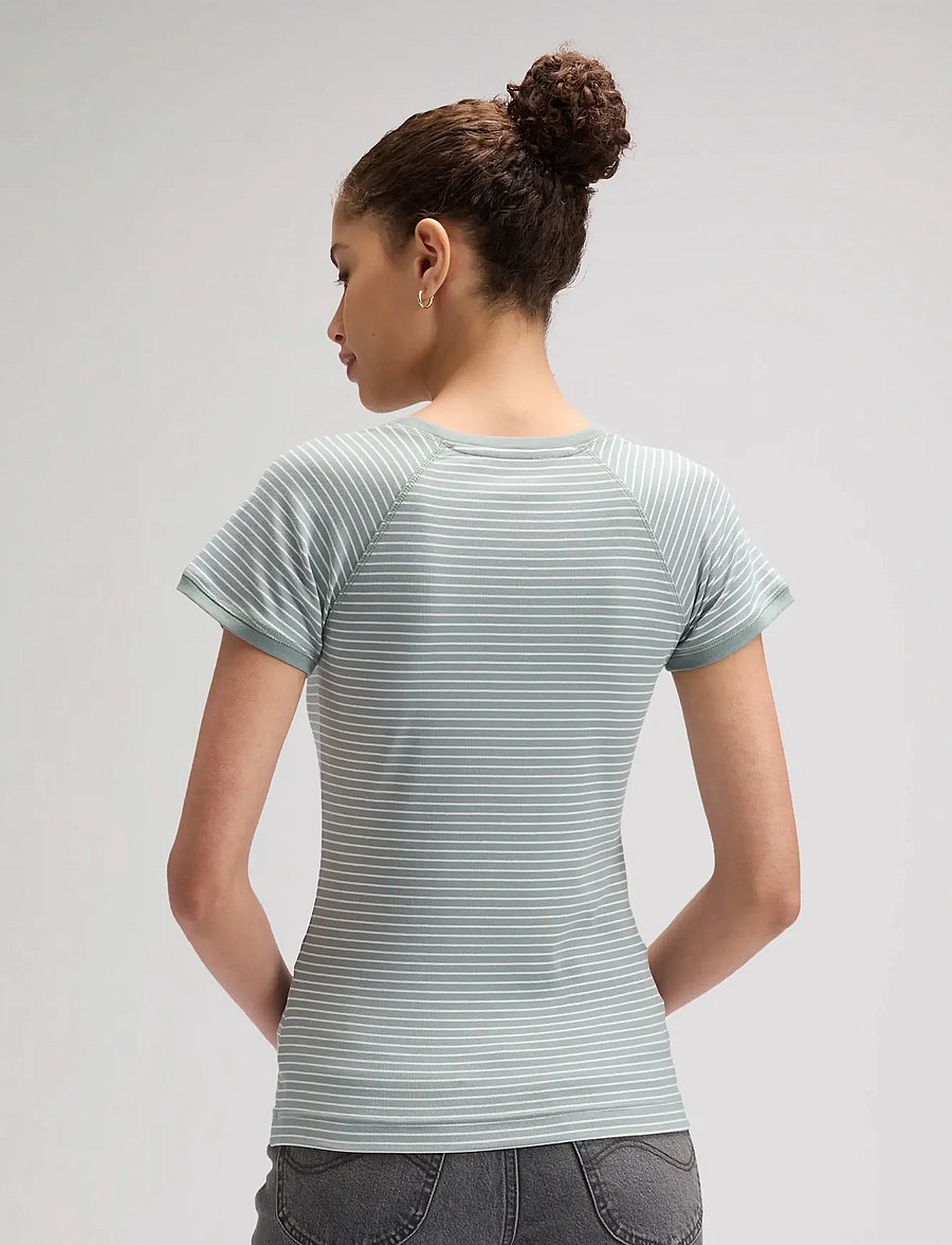 Lee Jeans - BABY TEE - t-shirts - desert sage stripe - 3