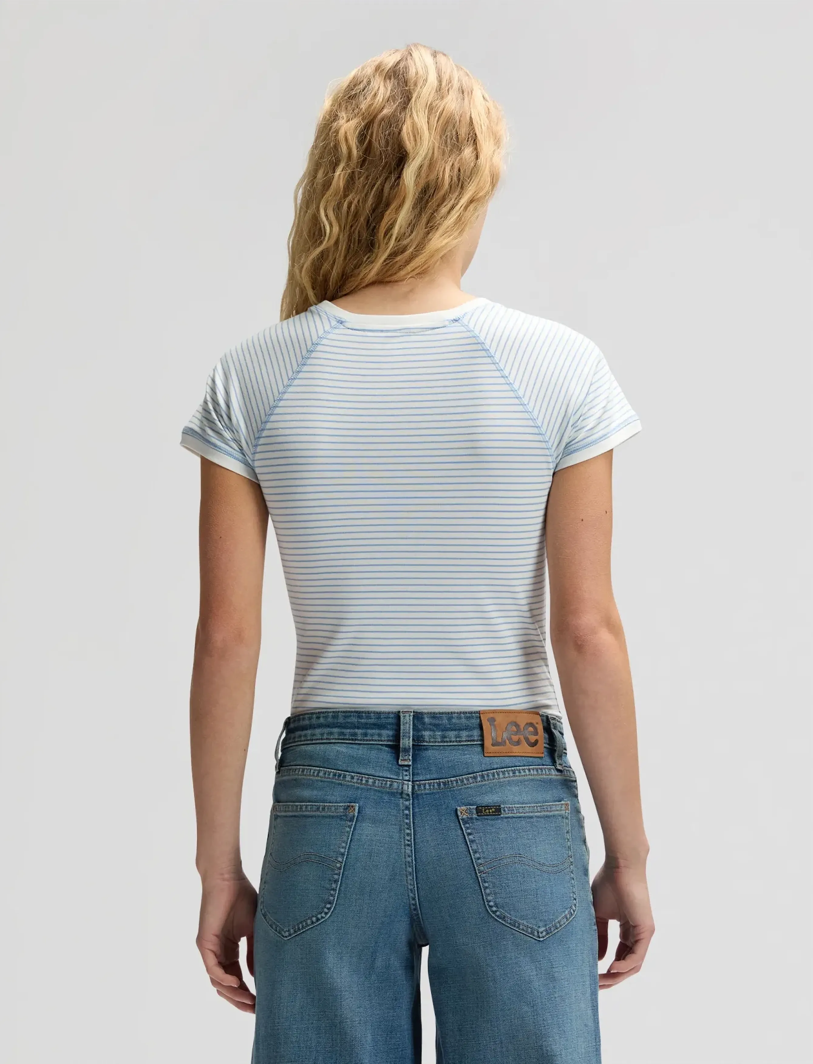 Lee Jeans - BABY TEE - short-sleeved t-shirts - halogen stripe - 2
