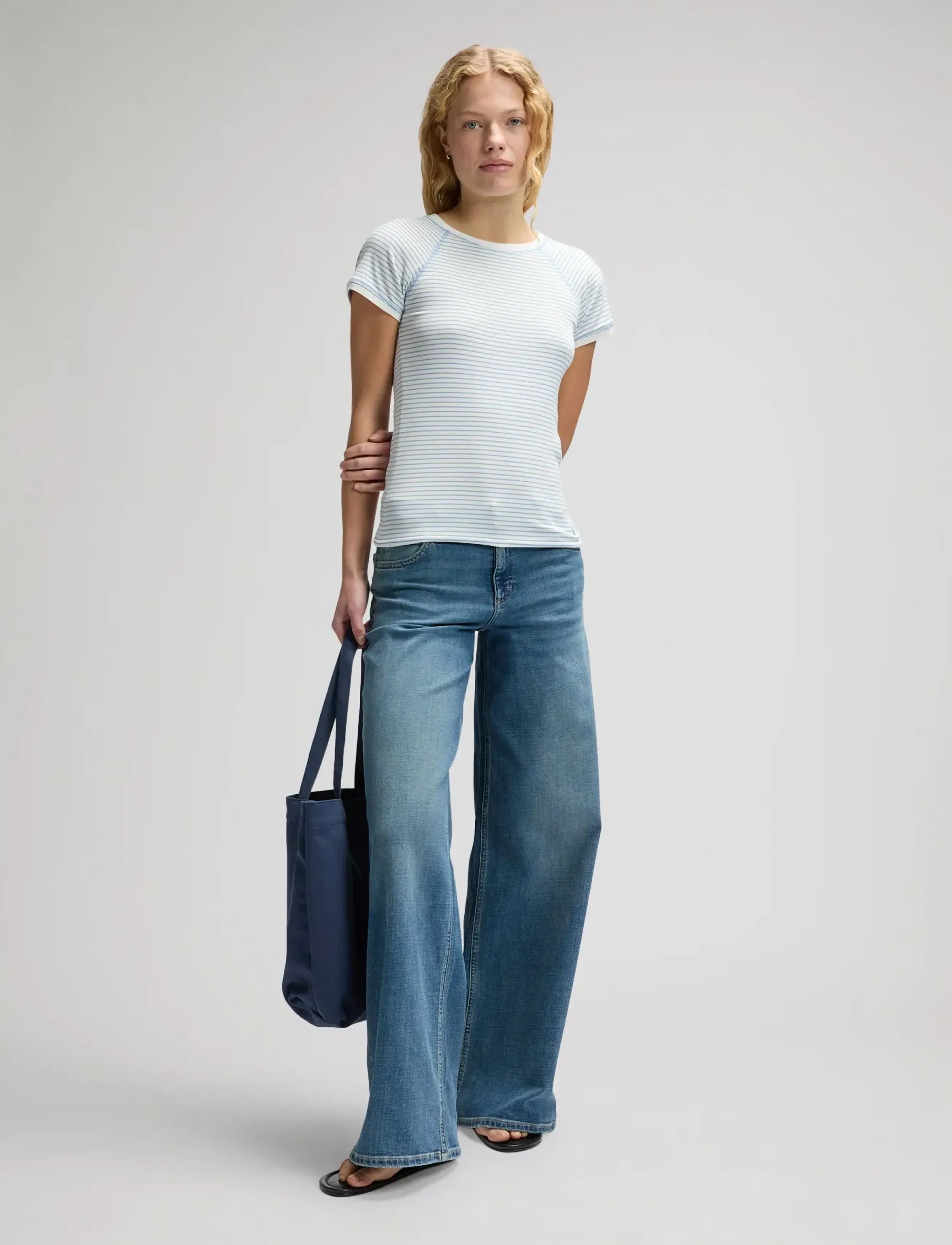 Lee Jeans - BABY TEE - short-sleeved t-shirts - halogen stripe - 3