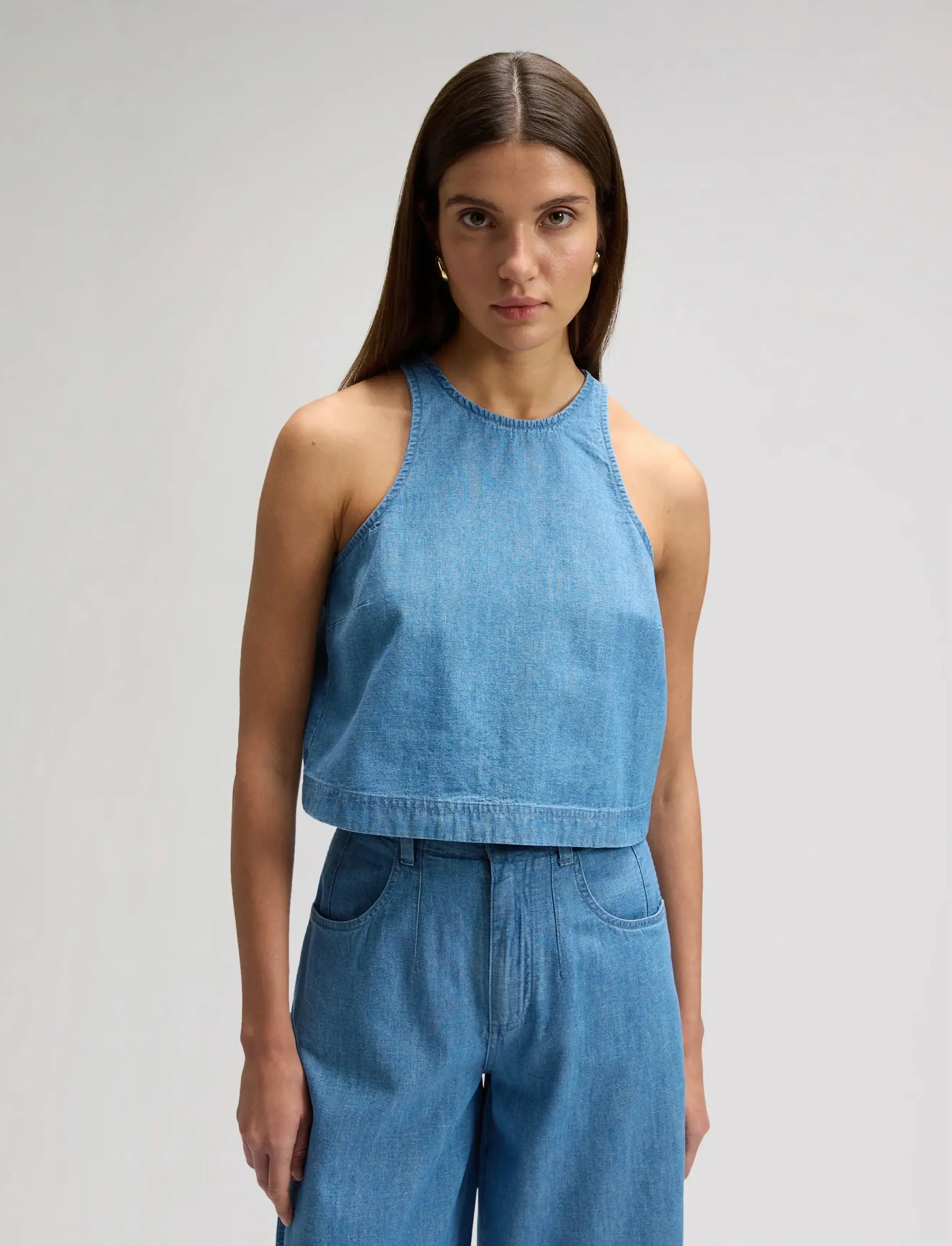 Lee Jeans BOXY SLEEVELESS TOP - Vaatteet - COMPANION PIECE / blue