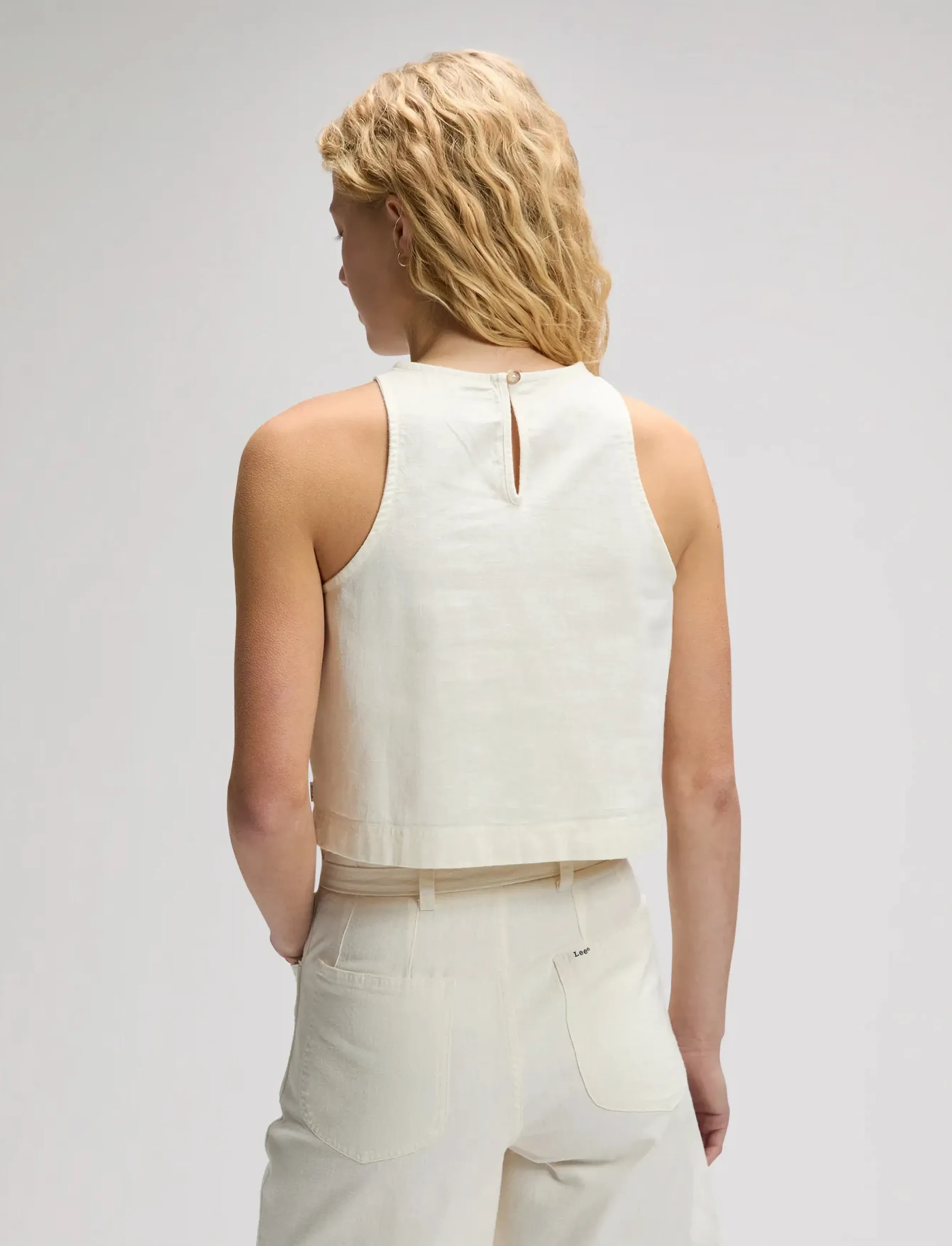 Lee Jeans - BOXY SLEEVELESS TOP - Īsi topi - natural - 2