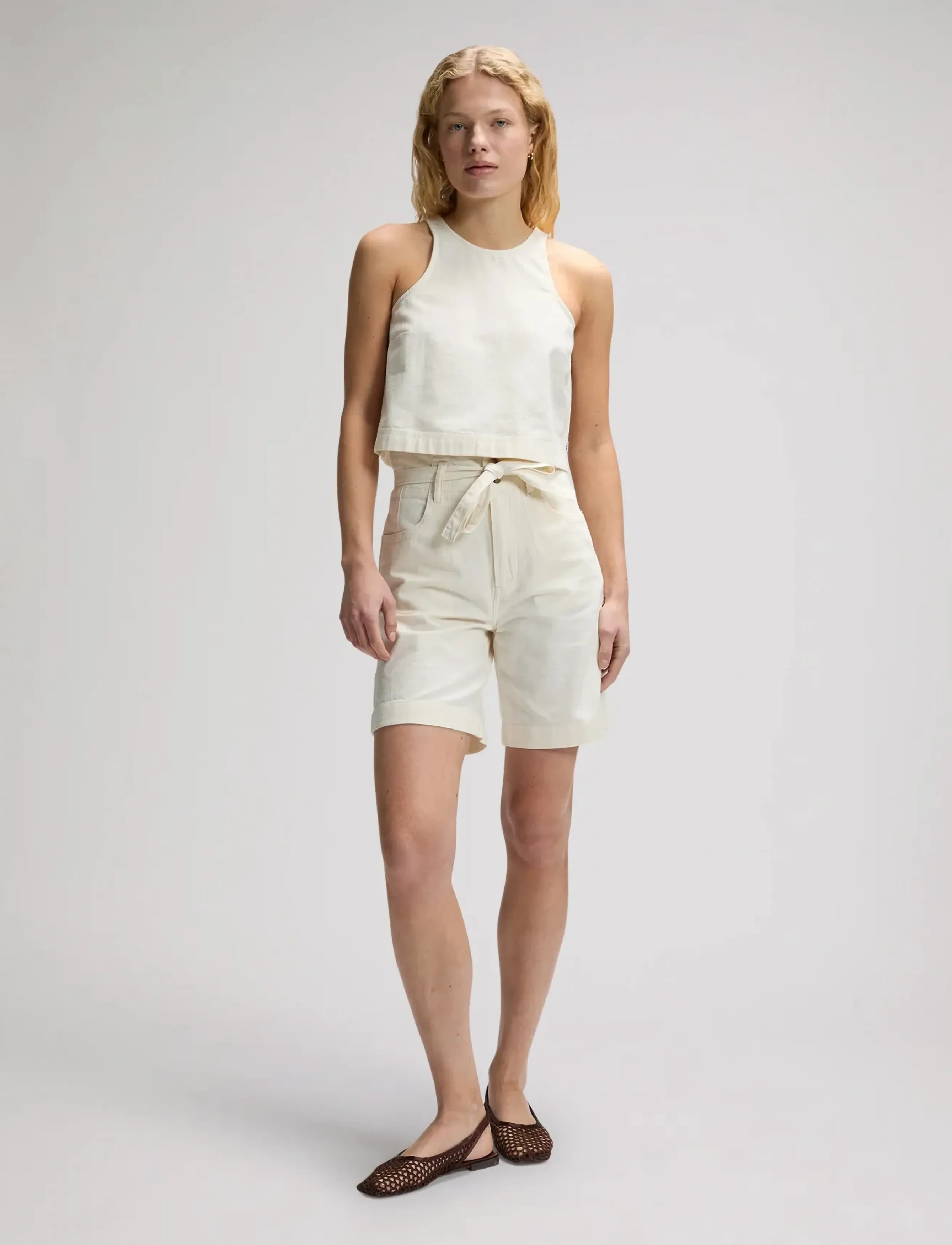 Lee Jeans - BOXY SLEEVELESS TOP - Īsi topi - natural - 3