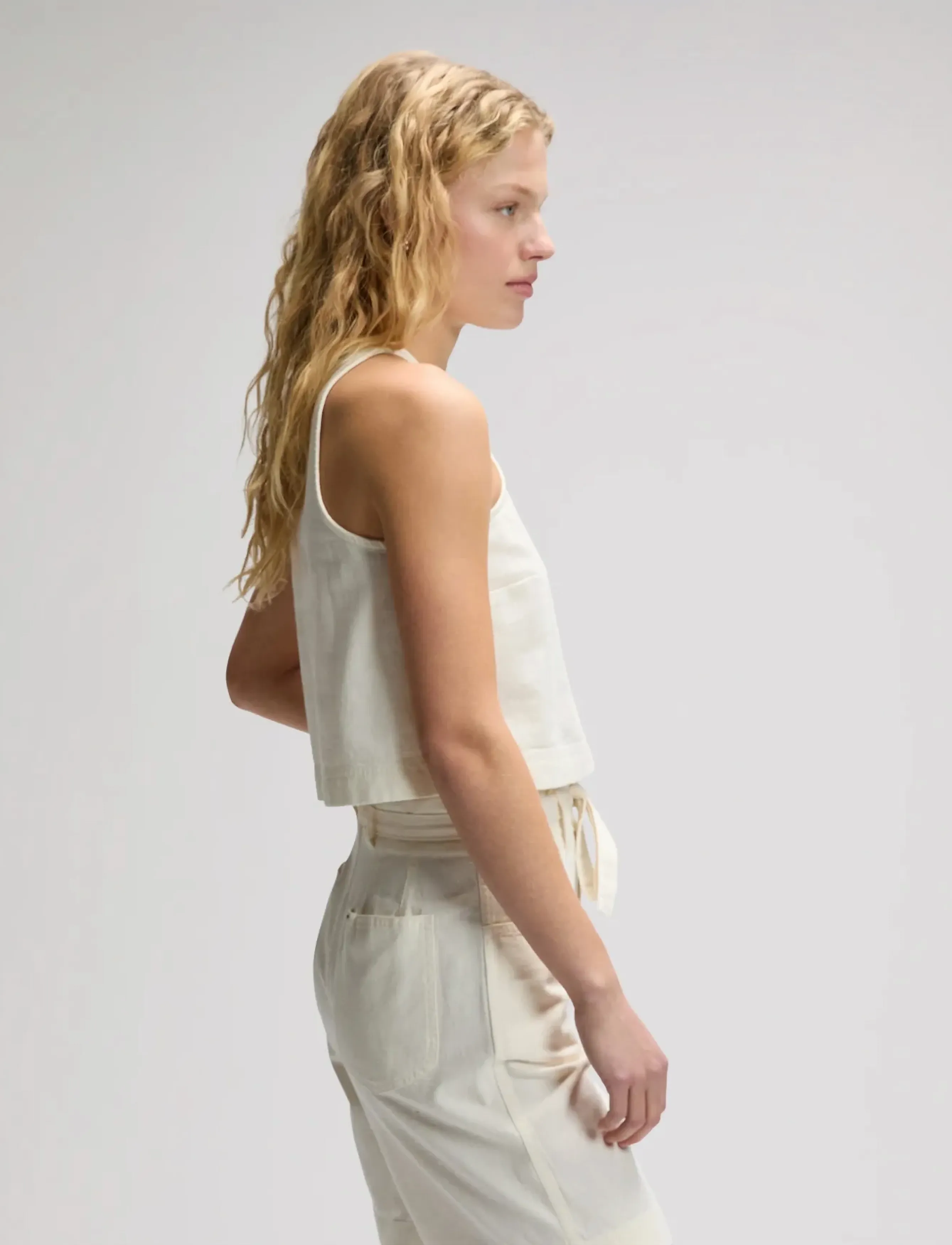Lee Jeans - BOXY SLEEVELESS TOP - Īsi topi - natural - 4